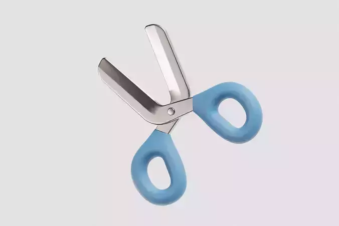 Scissors cartoon 3d model