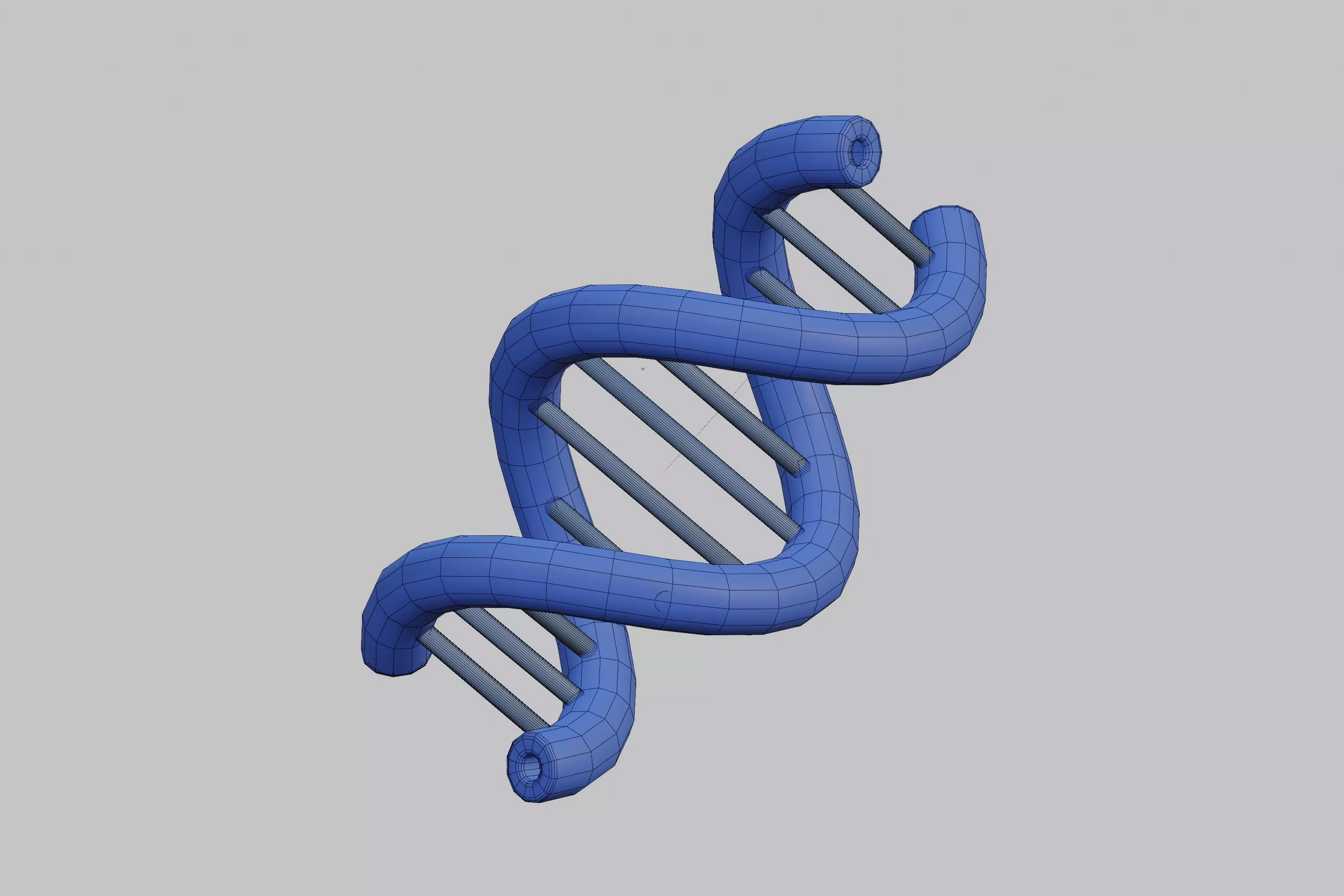 DNA cartoon Low-poly 3D model_7
