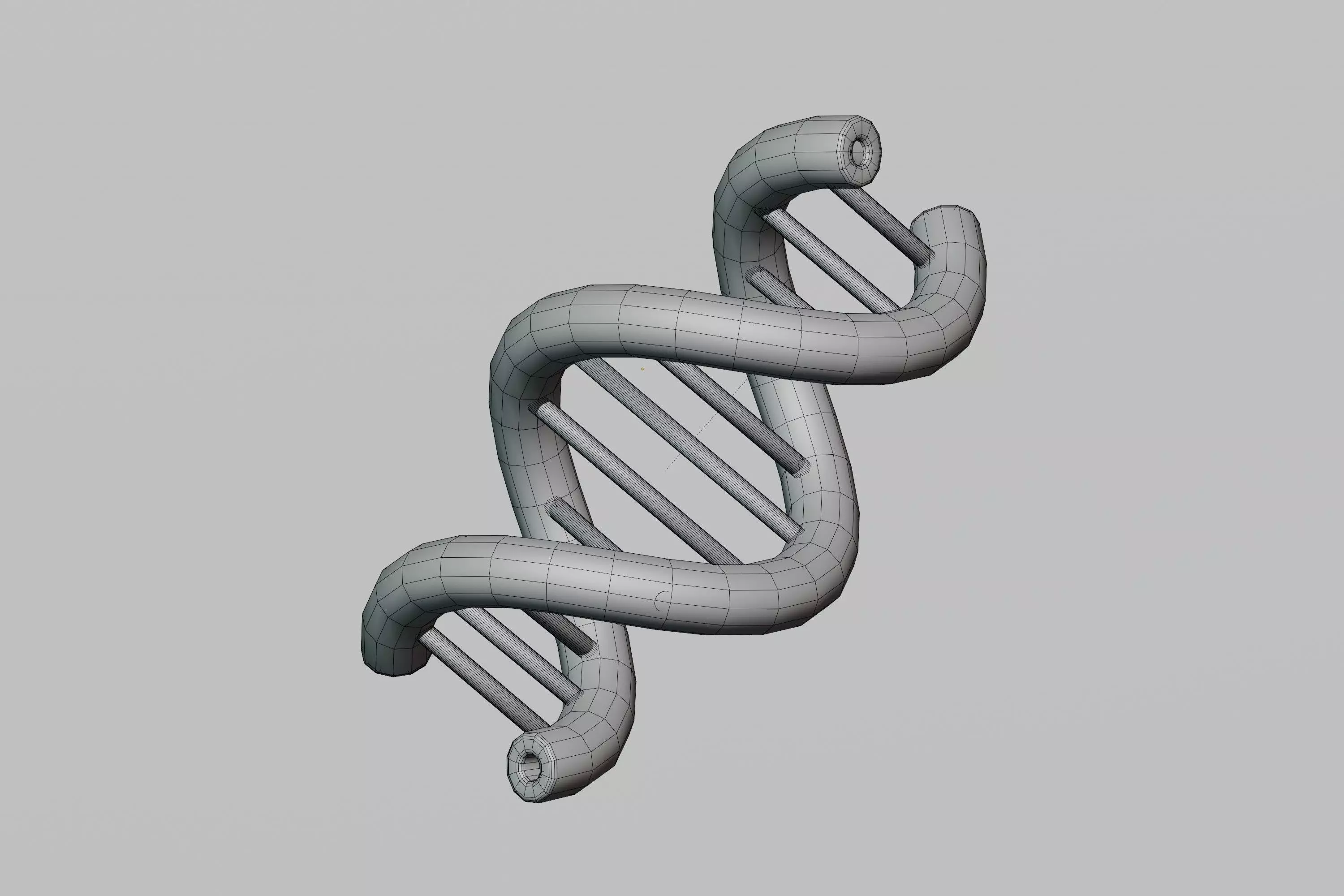 DNA cartoon Low-poly 3D model_6