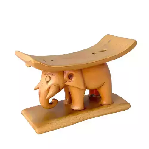 Ashanti Small Wood Elephant Stool