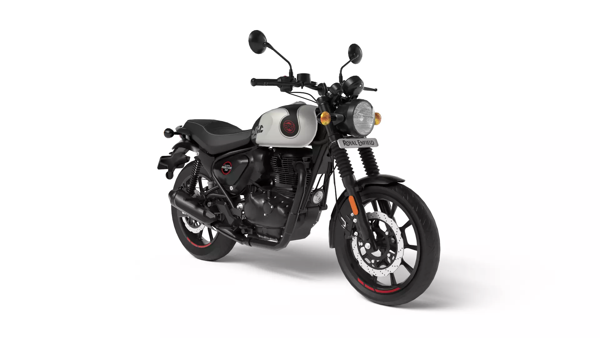 Royal Enfield Hunter 350 Tokyo Black - Realistic 3D Model Low-poly 3D model_5