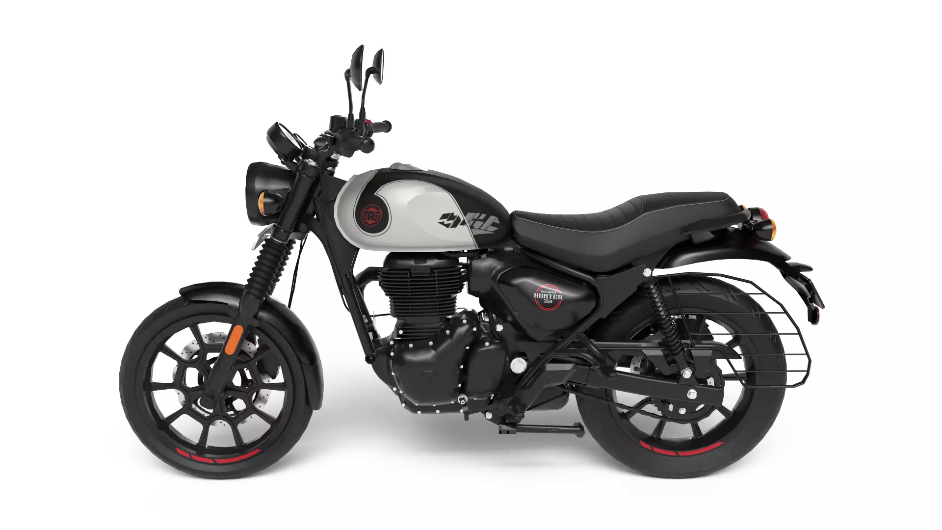 Royal Enfield Hunter 350 Tokyo Black - Realistic 3D Model Low-poly 3D model_1