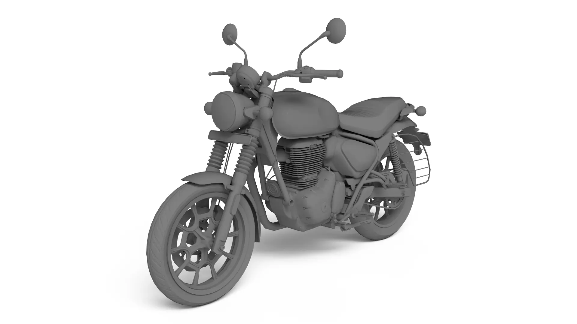 Royal Enfield Hunter 350 Tokyo Black - Realistic 3D Model Low-poly 3D model_13