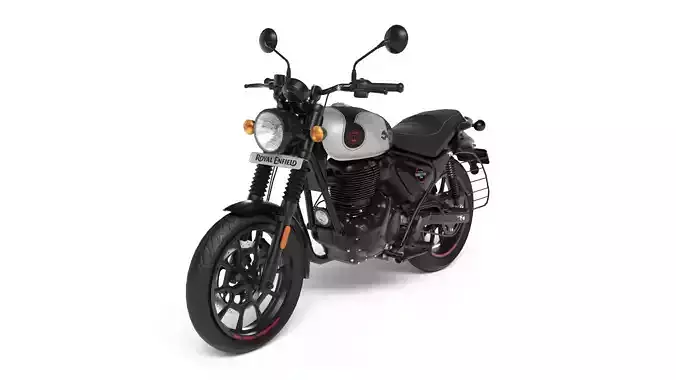 Royal Enfield Hunter 350 Tokyo Black - Realistic 3D Model Low-poly 3D model