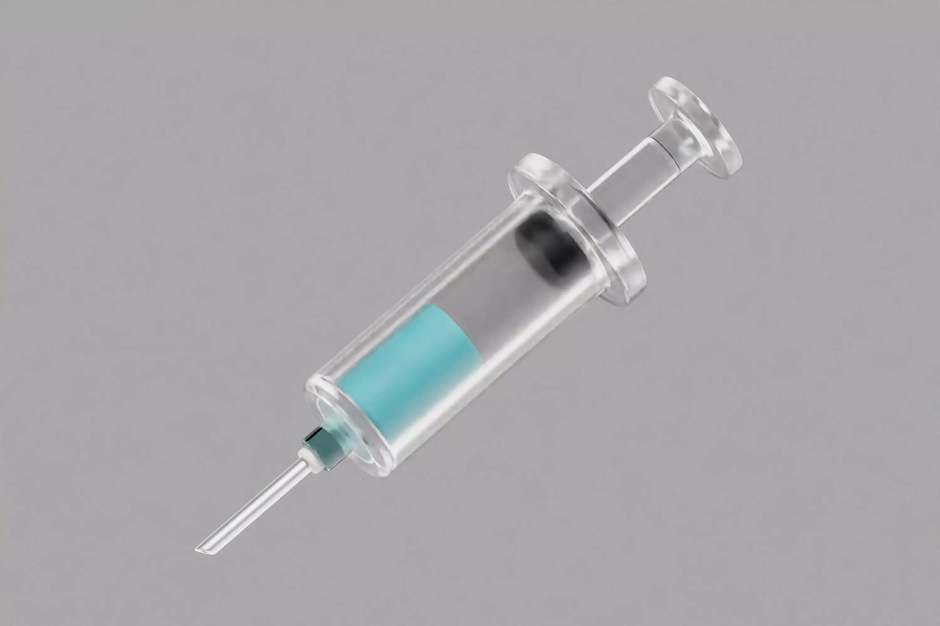 Syringe cartoon Low-poly 3D model_0