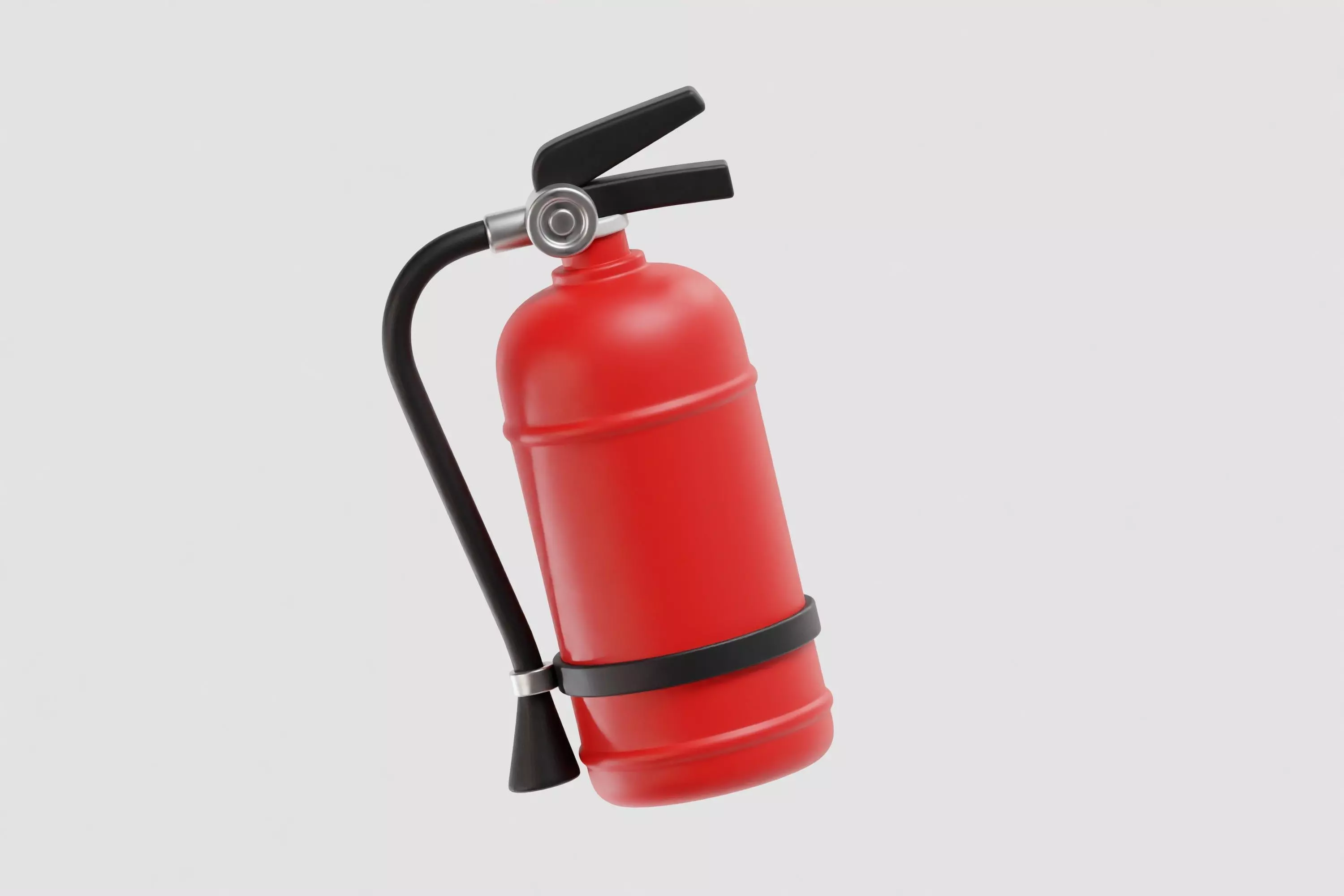 Cartoon Fire Extinguisher Low-poly 3D model_1
