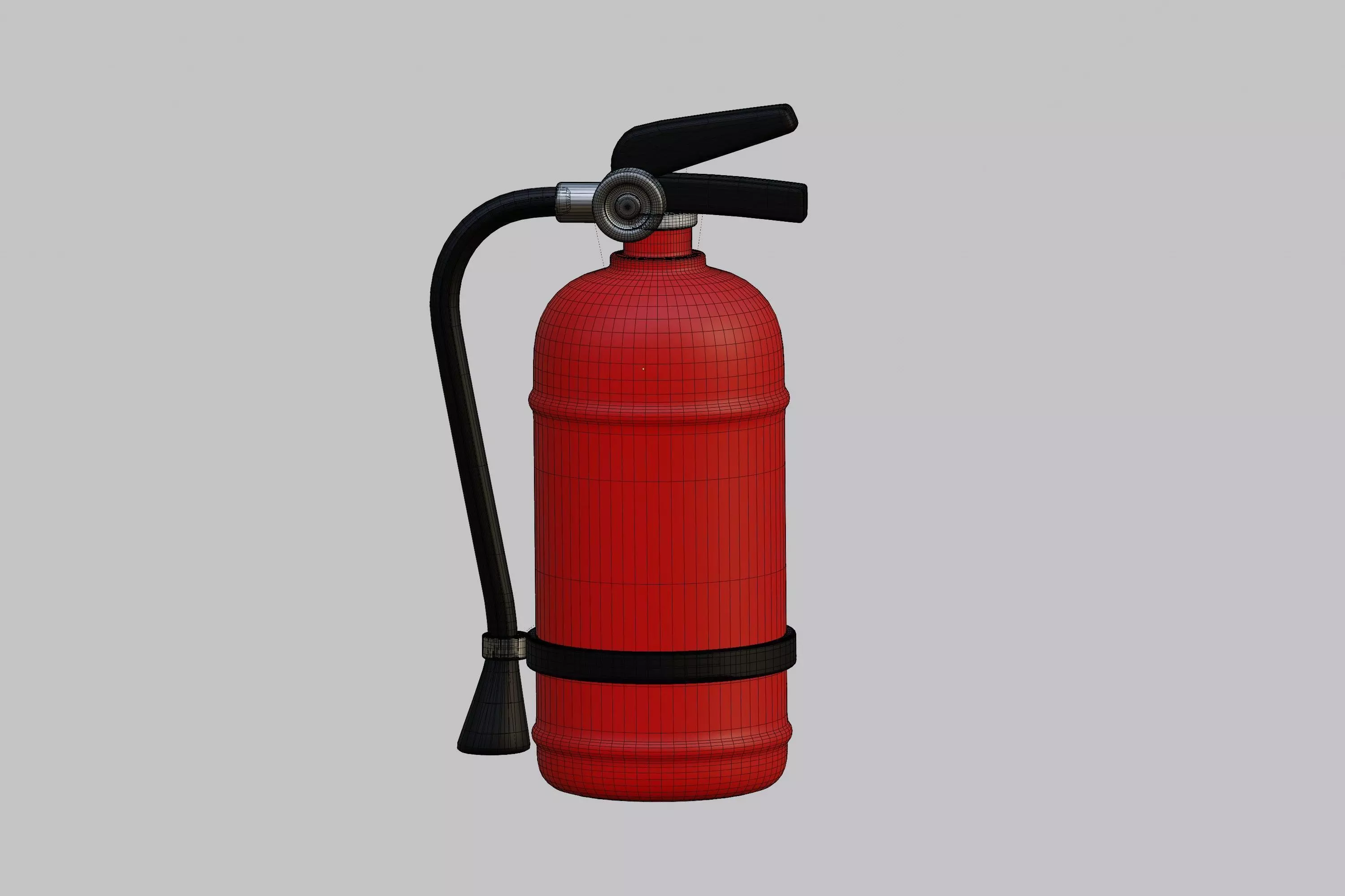 Cartoon Fire Extinguisher Low-poly 3D model_7