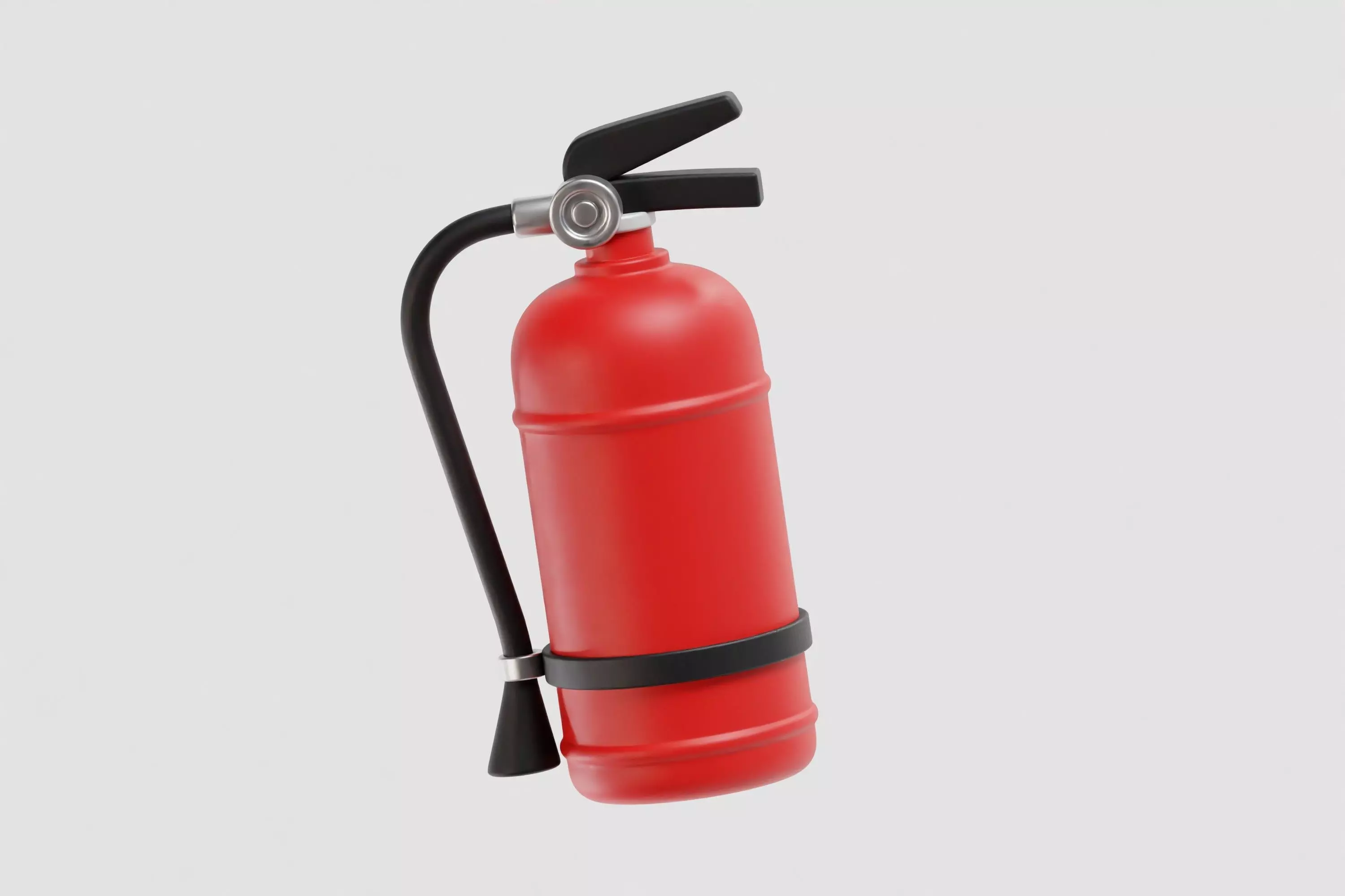 Cartoon Fire Extinguisher Low-poly 3D model_5