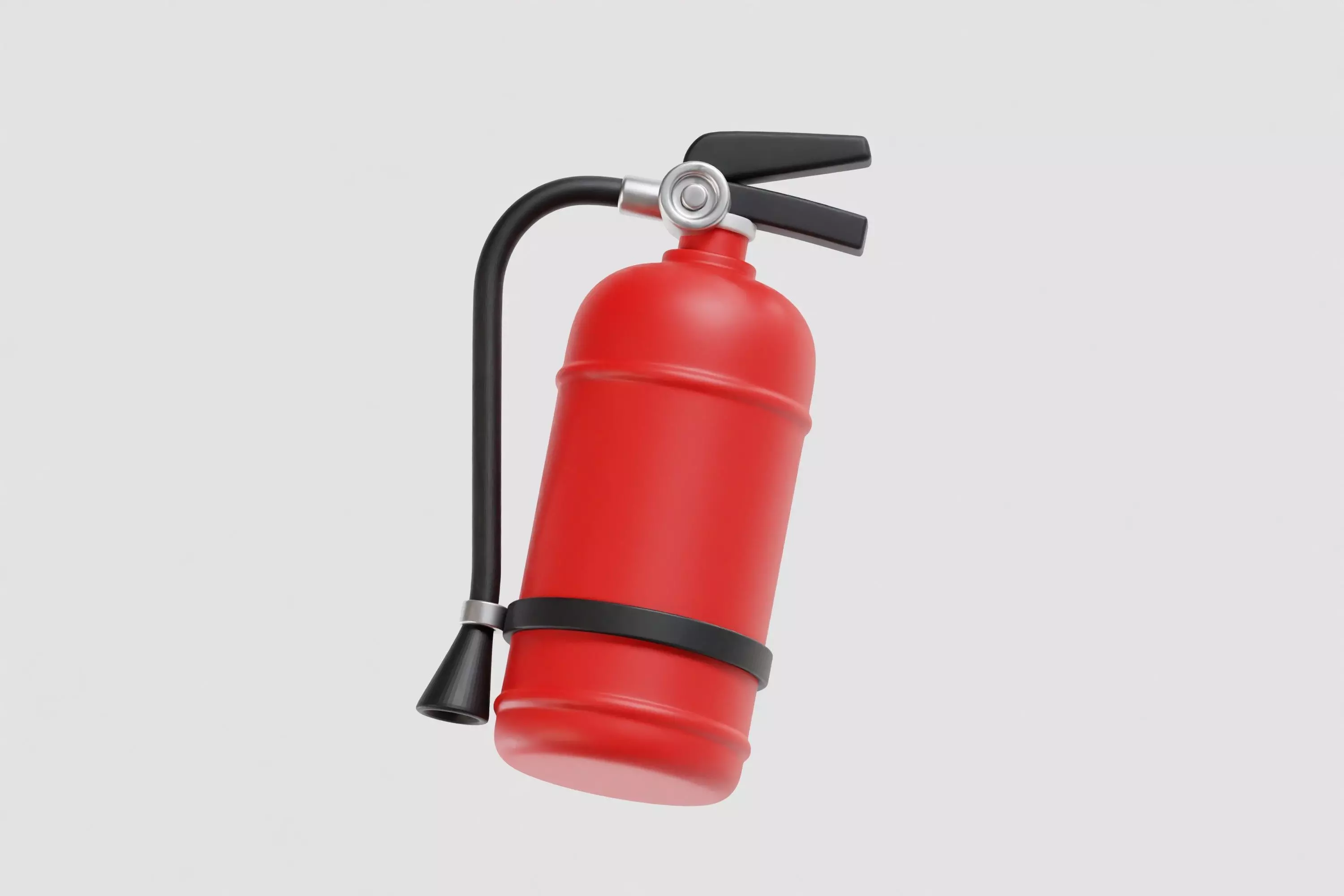 Cartoon Fire Extinguisher Low-poly 3D model_3