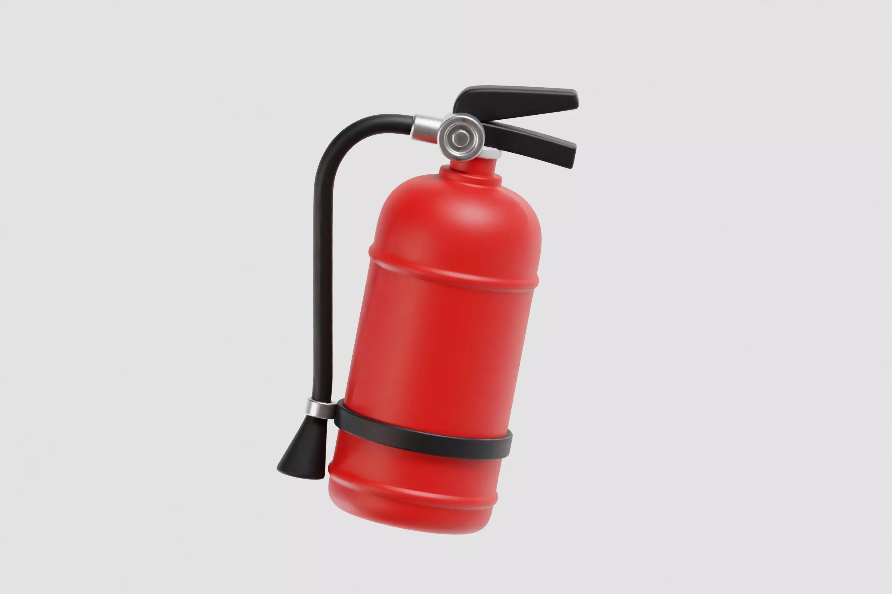 Cartoon Fire Extinguisher Low-poly 3D model_2