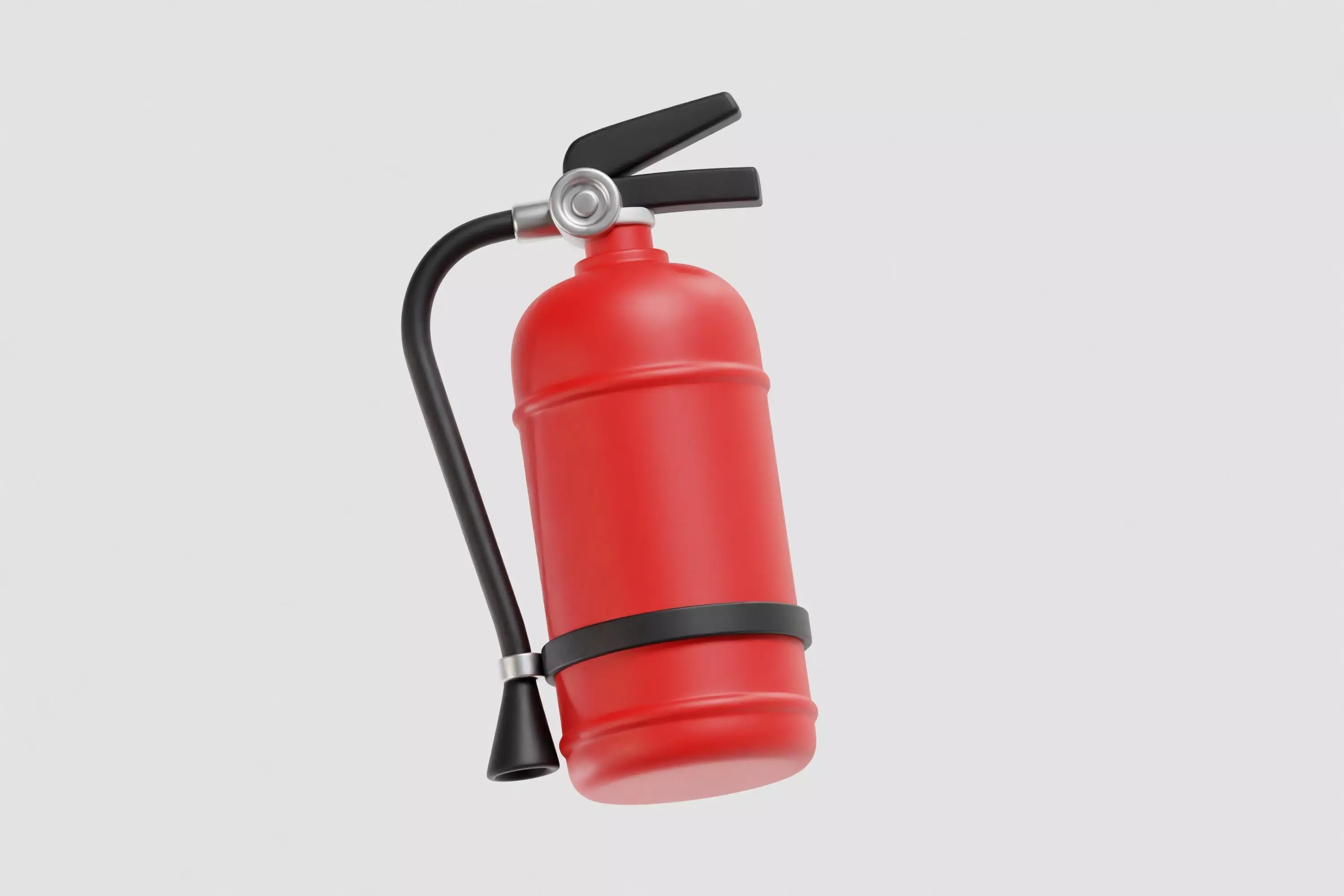Cartoon Fire Extinguisher Low-poly 3D model_4