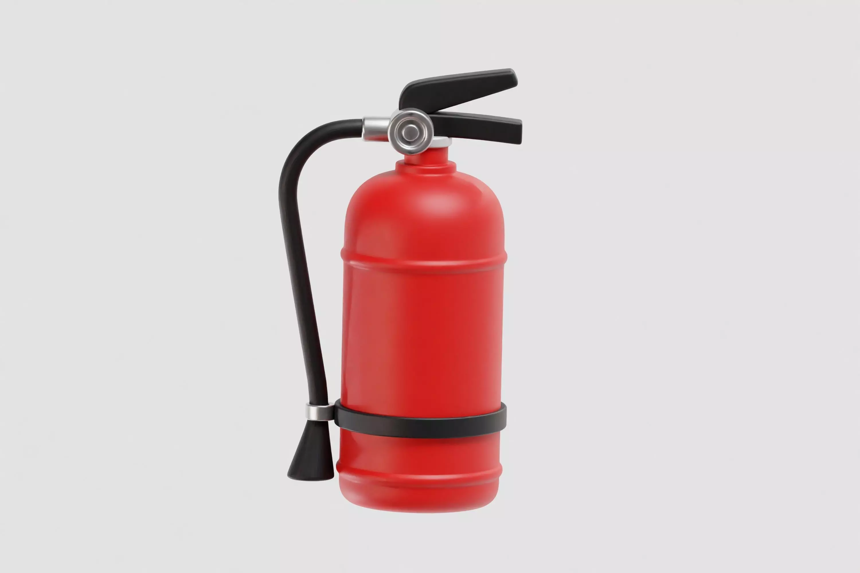Cartoon Fire Extinguisher Low-poly 3D model_0