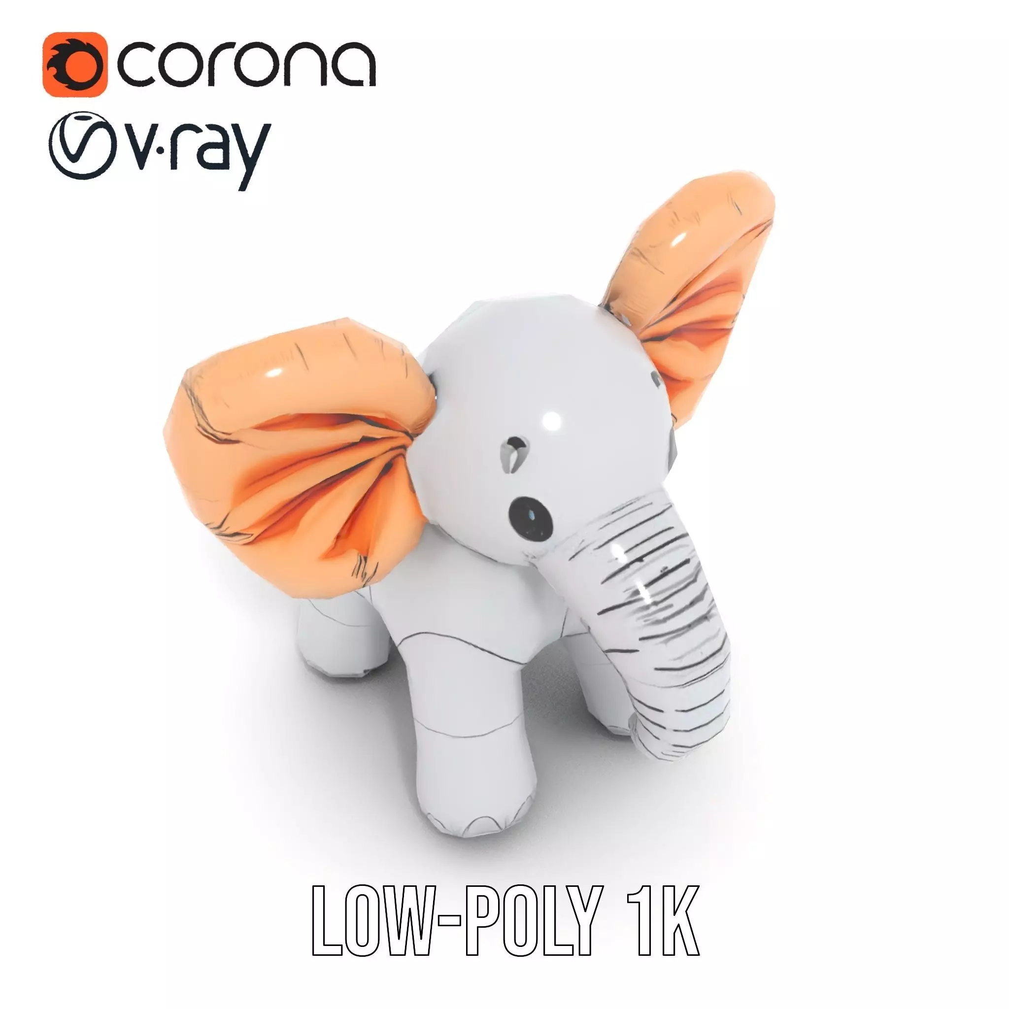 Balloon Elephant model pack Low-poly 3D model_20