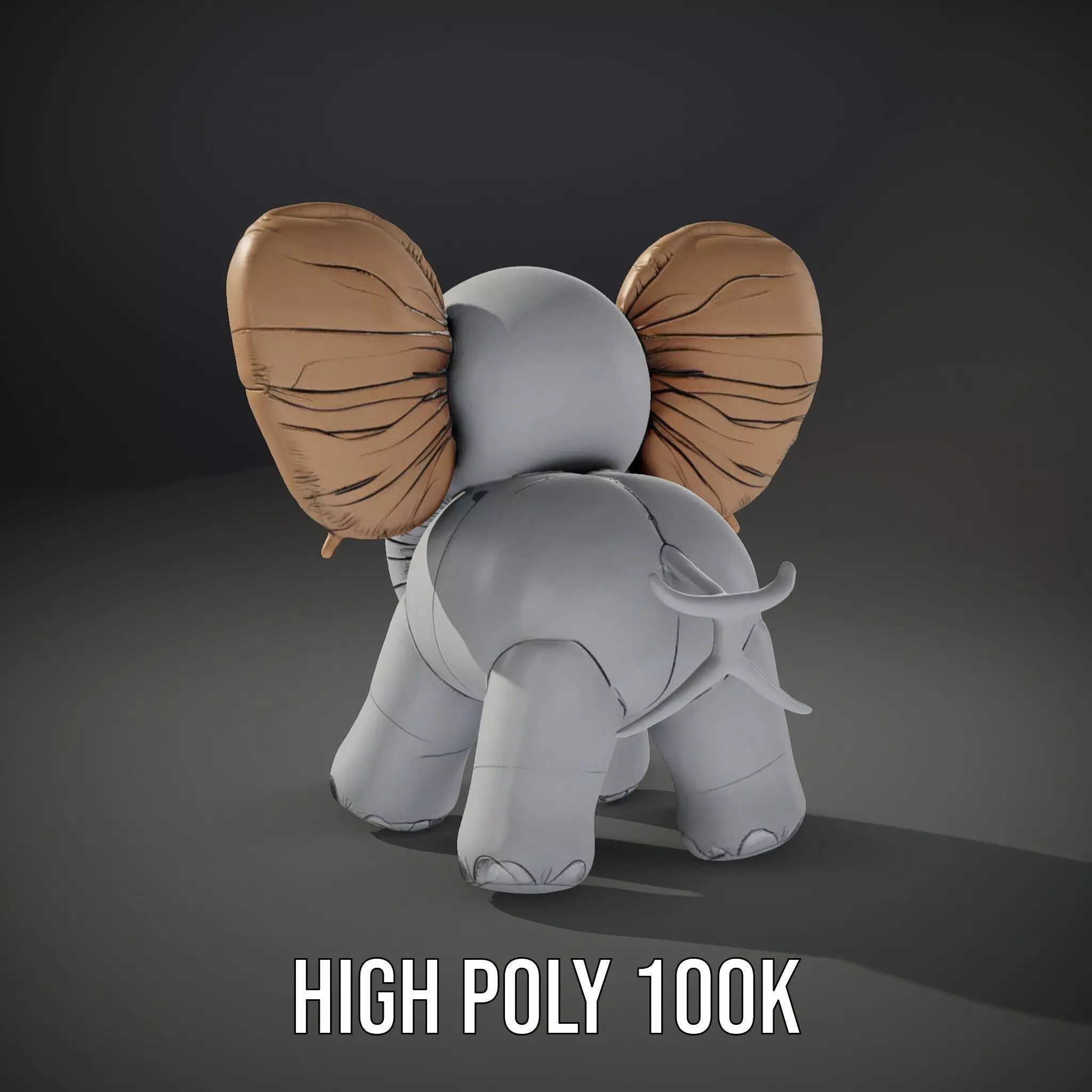 Balloon Elephant model pack Low-poly 3D model_11