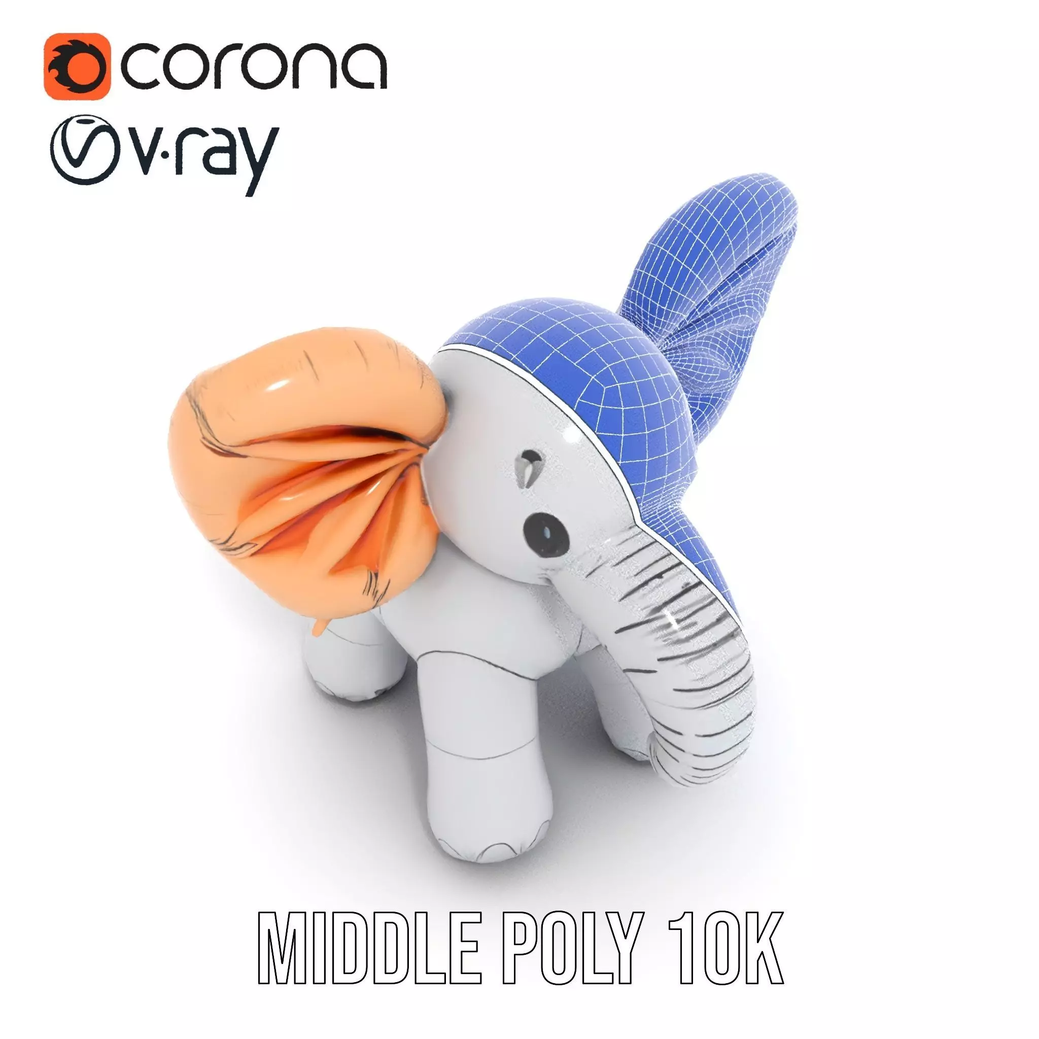 Balloon Elephant model pack Low-poly 3D model_27