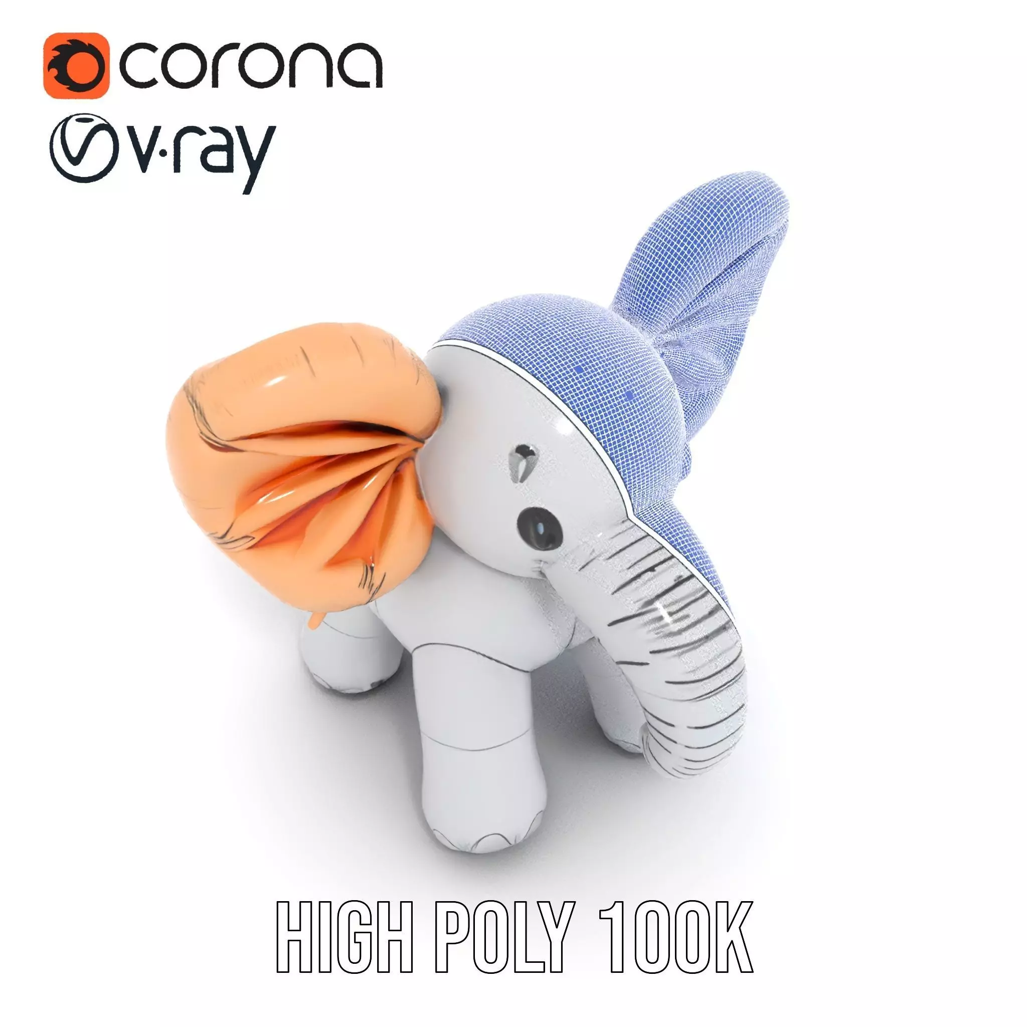Balloon Elephant model pack Low-poly 3D model_33
