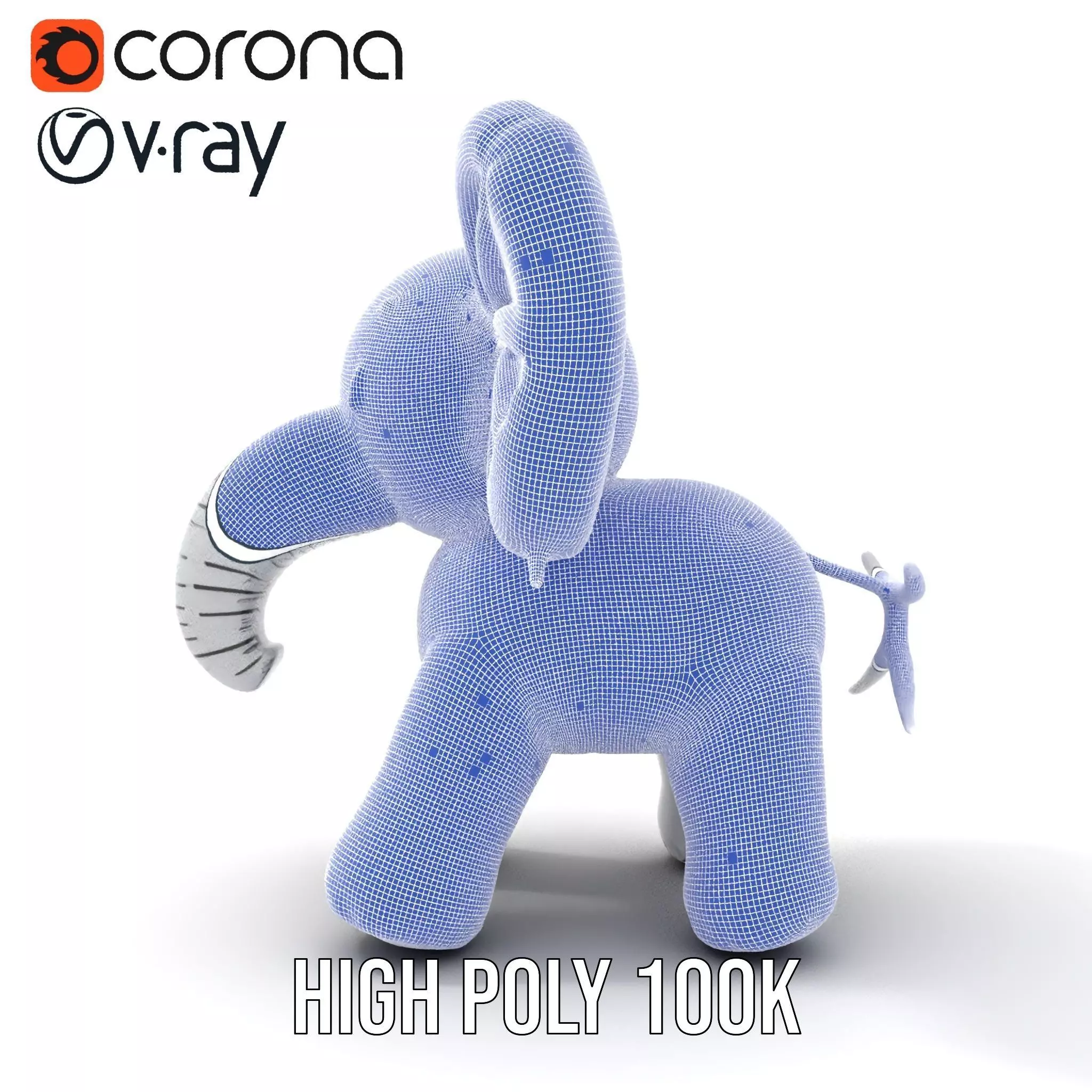 Balloon Elephant model pack Low-poly 3D model_34