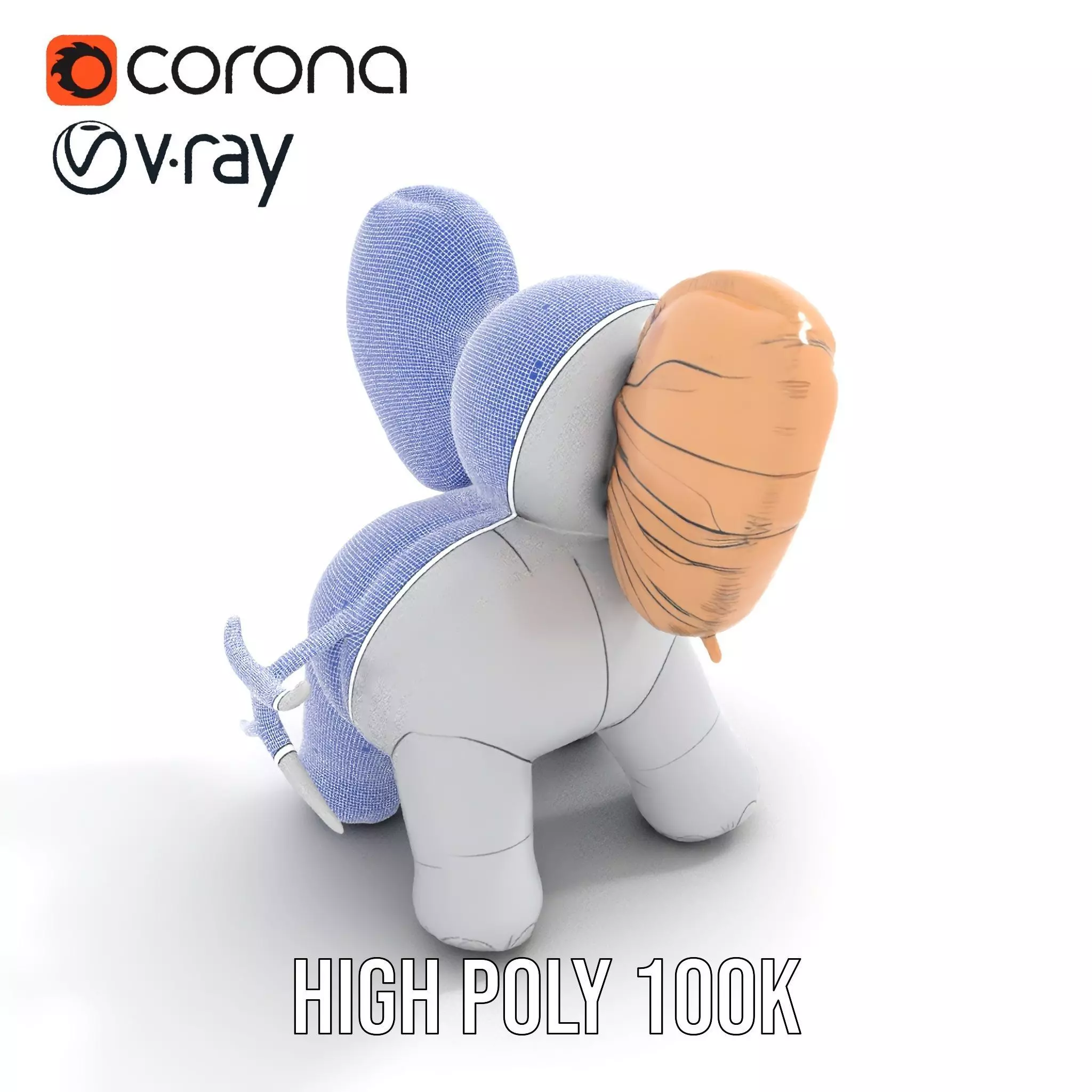 Balloon Elephant model pack Low-poly 3D model_23