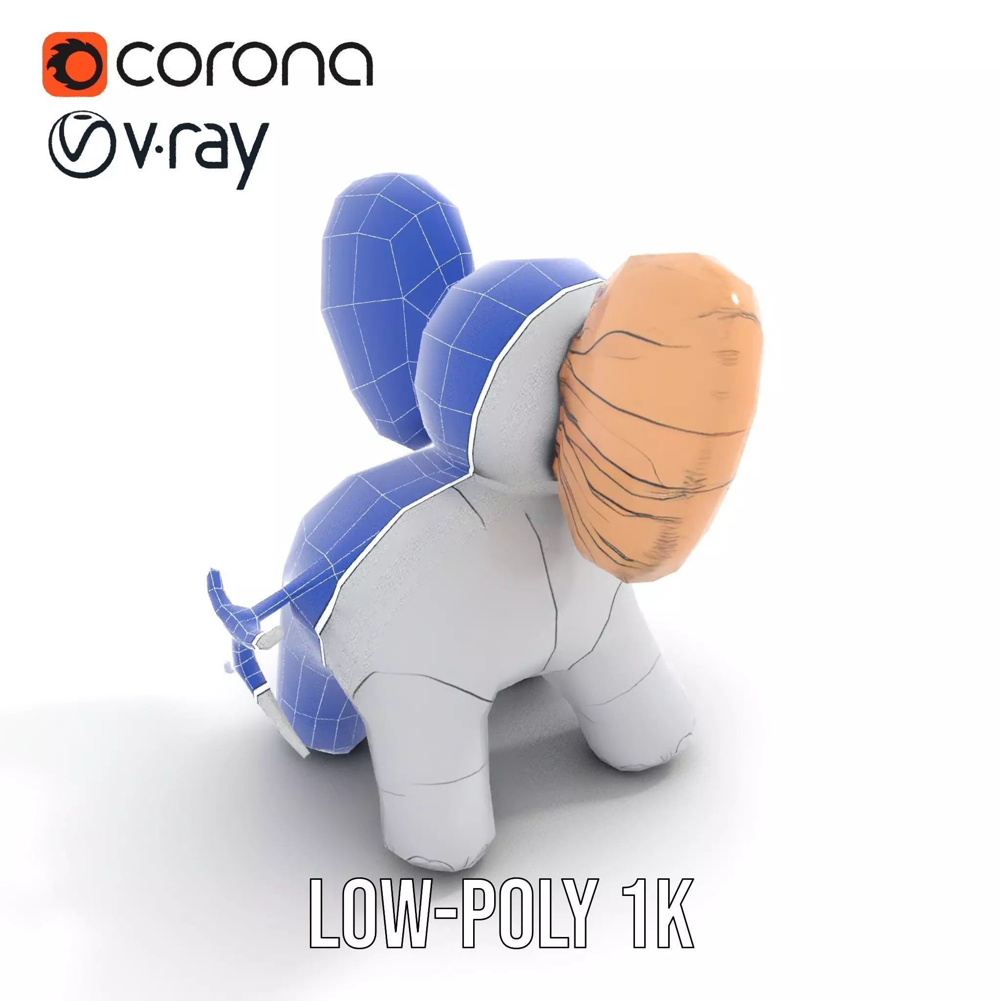 Balloon Elephant model pack Low-poly 3D model_25
