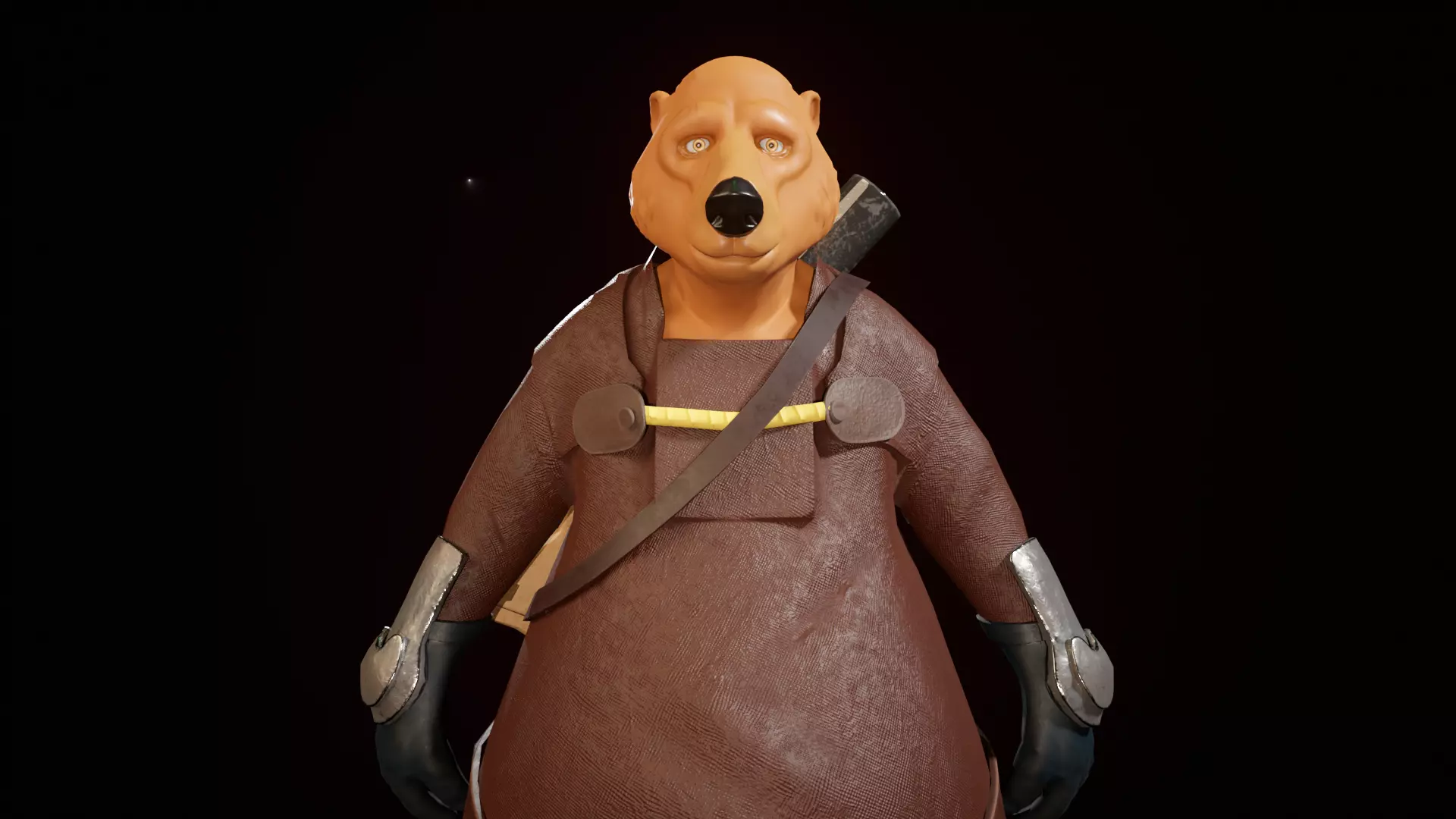 Bear Character Low-poly 3D model_6