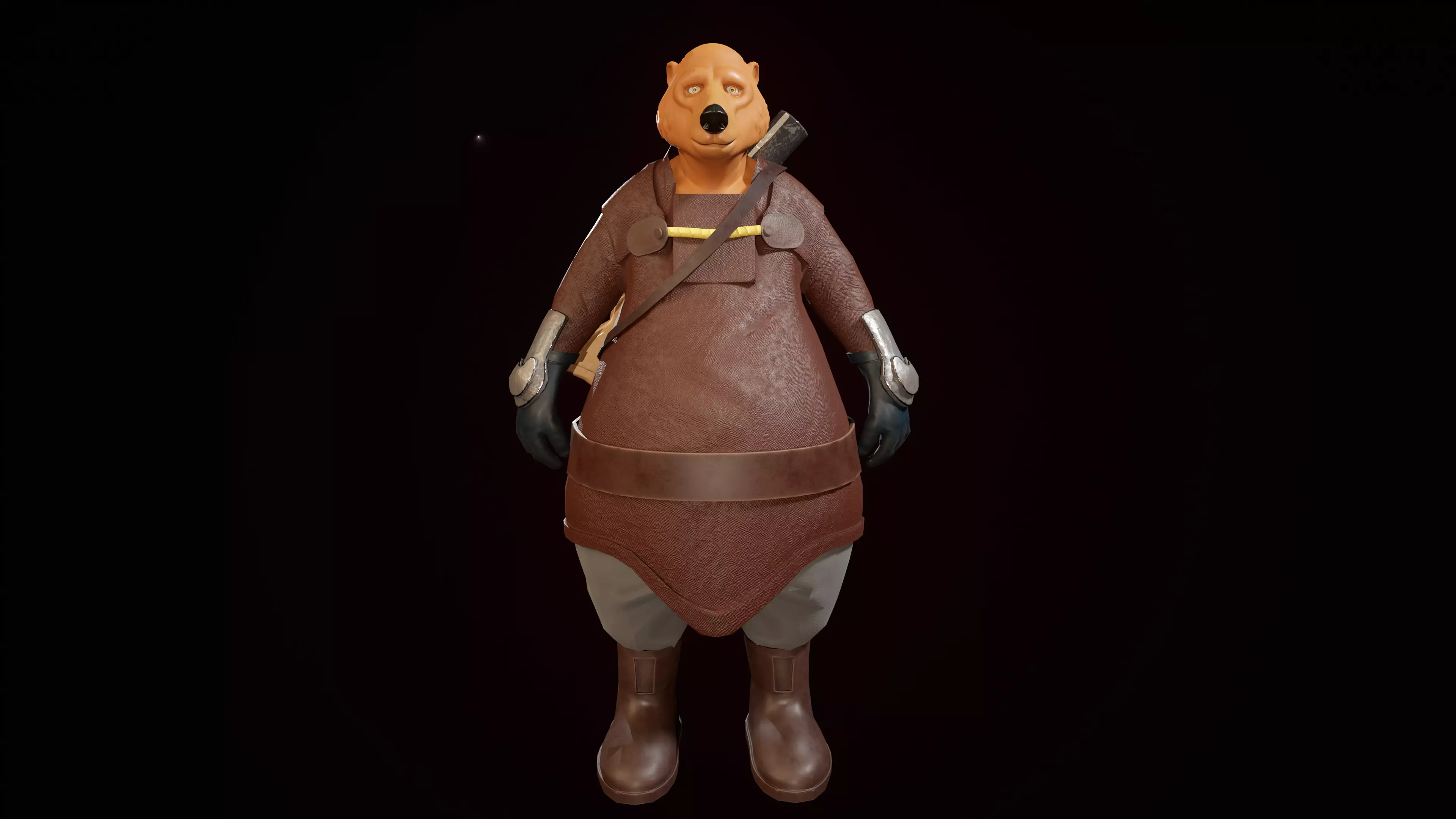 Bear Character Low-poly 3D model_8