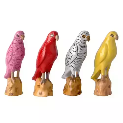 English Porcelain Parrots