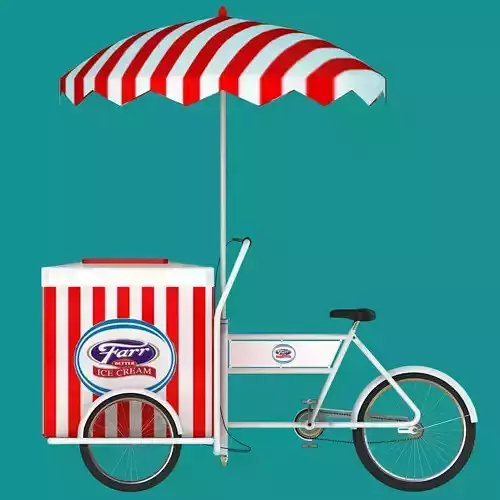 Farr Better Ice Cream Cart Low-poly 3D model