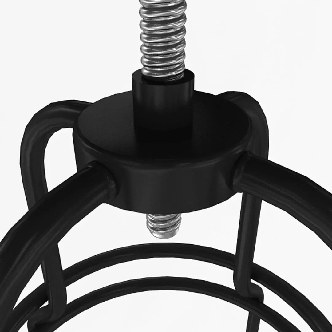 Industrial Mansard Stool Low-poly 3D model_5