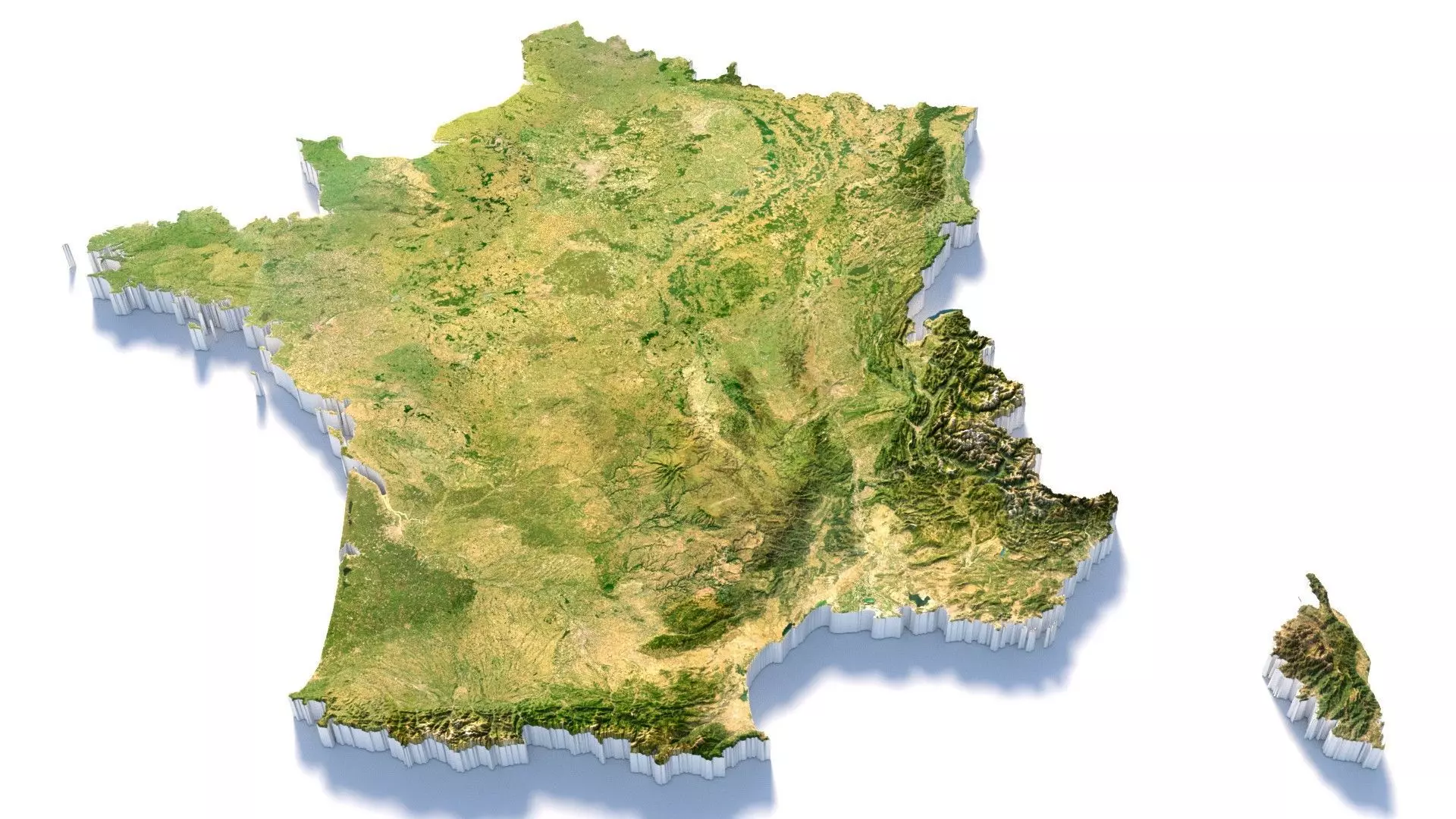 France Country Terrain 3D model