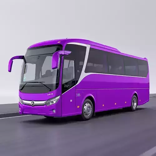 Luxury Coach Bus Low-poly 3D model