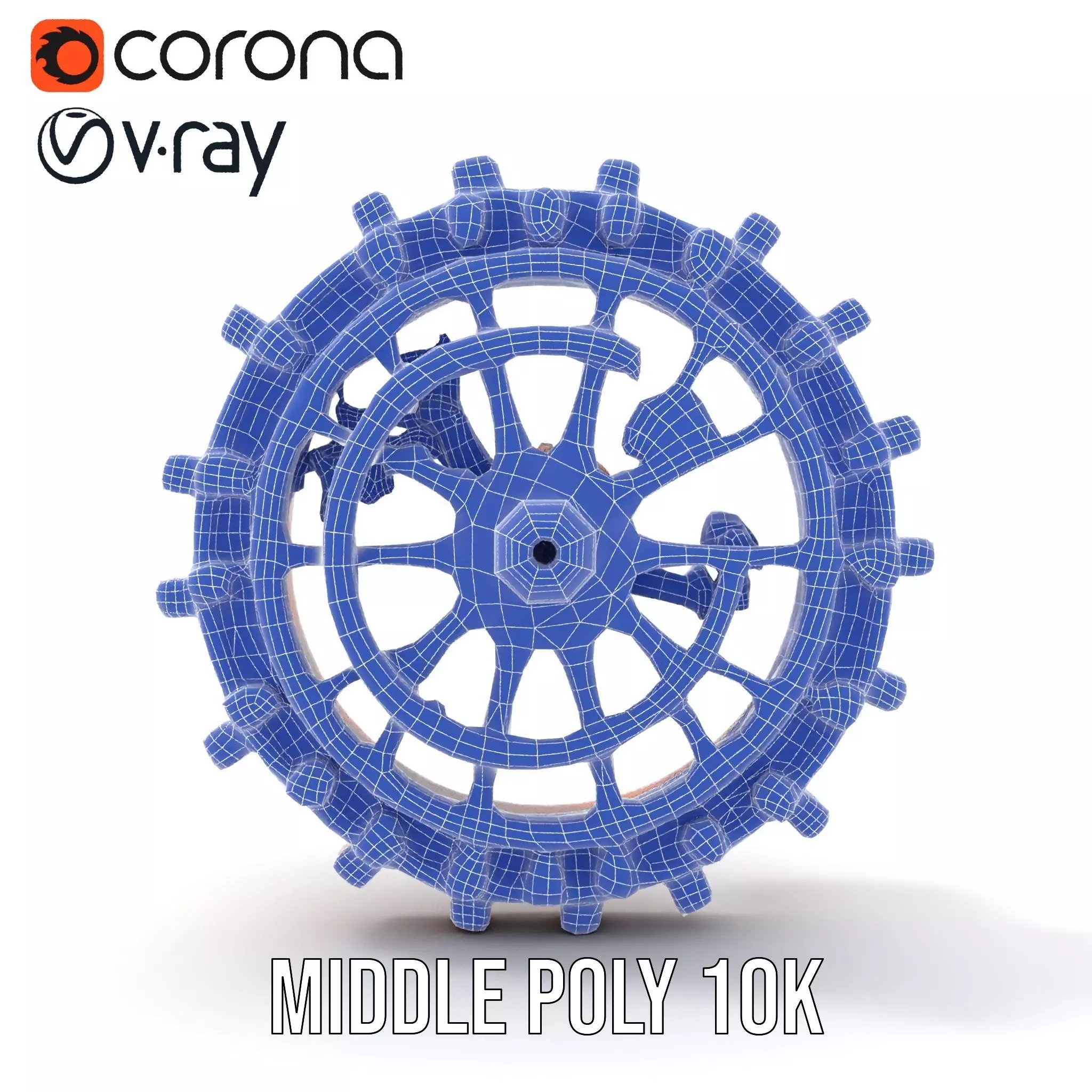 Copper Steampunk Gear model pack Low-poly 3D model_27