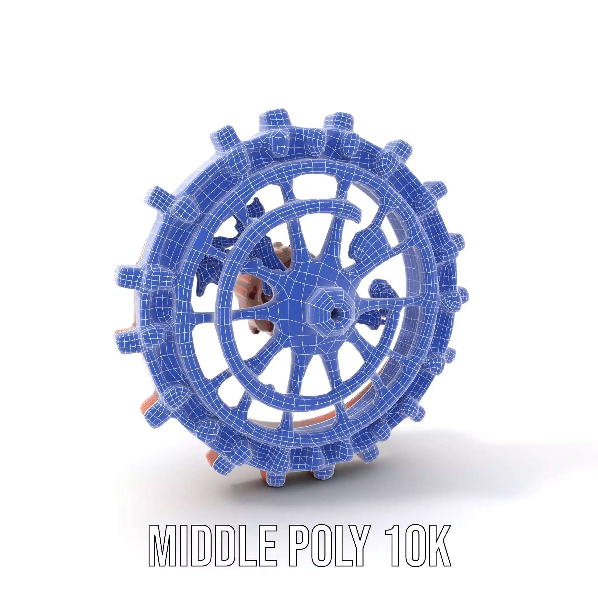 Copper Steampunk Gear model pack Low-poly 3D model_18