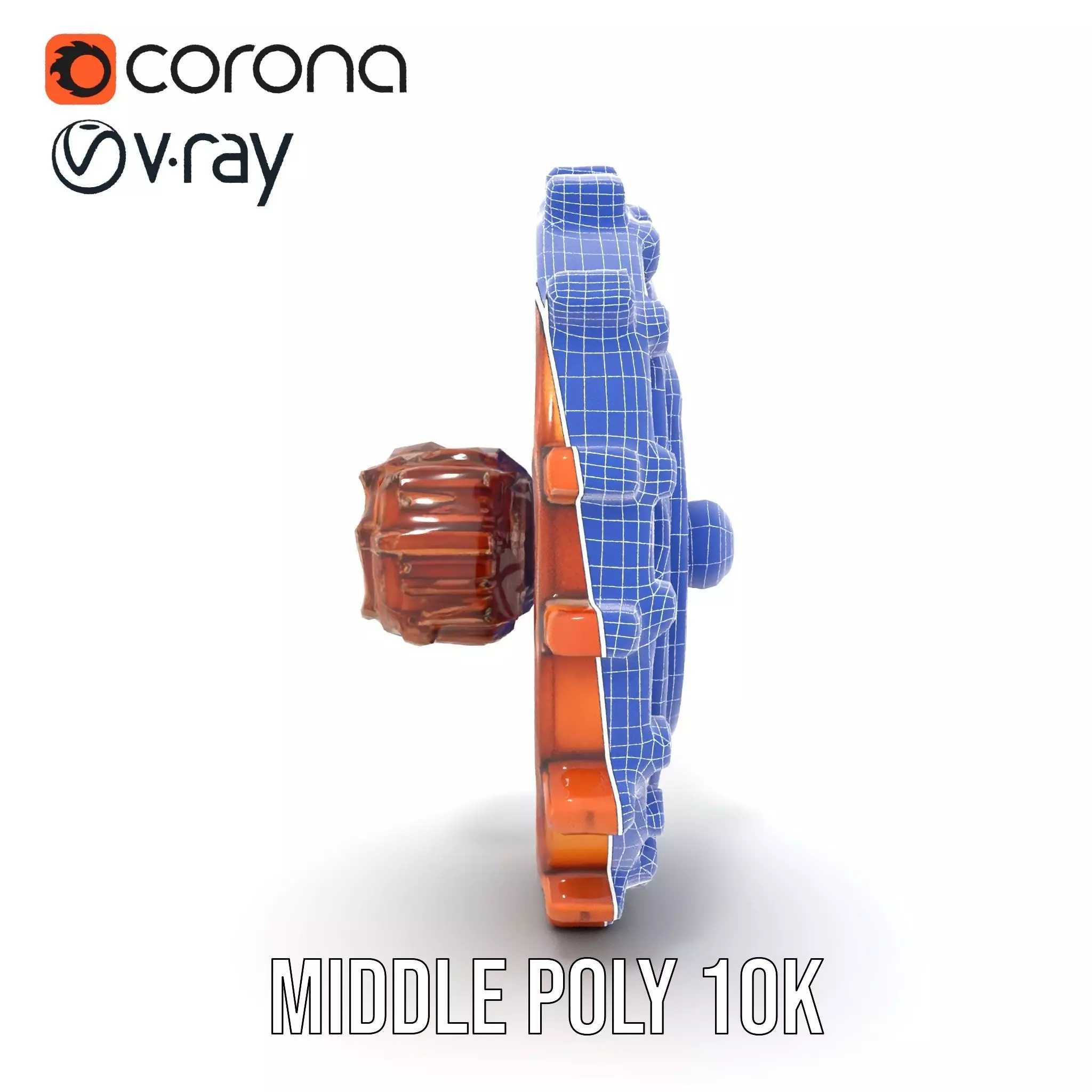 Copper Steampunk Gear model pack Low-poly 3D model_30