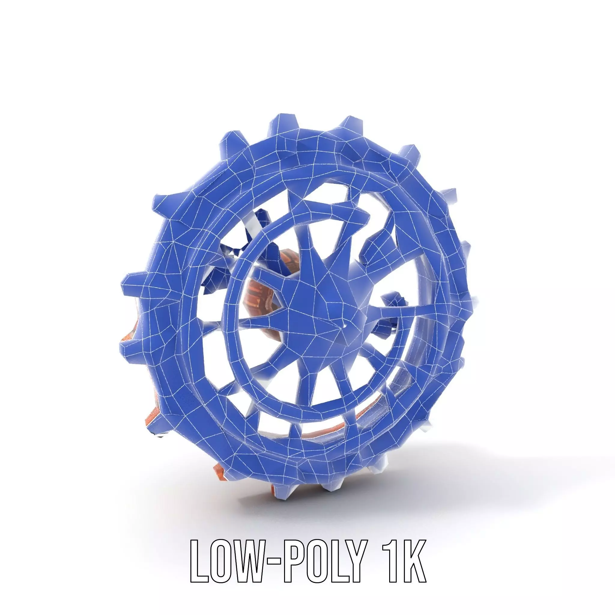 Copper Steampunk Gear model pack Low-poly 3D model_25