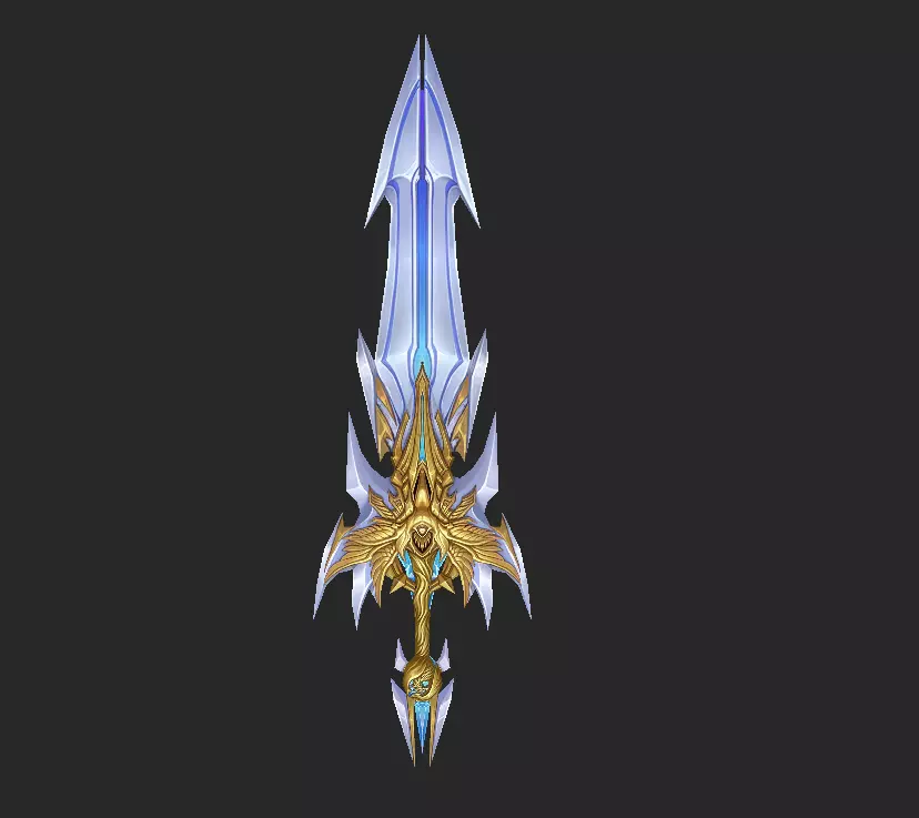 Light Divine Swords of the Archangel Low-poly 3D model_9
