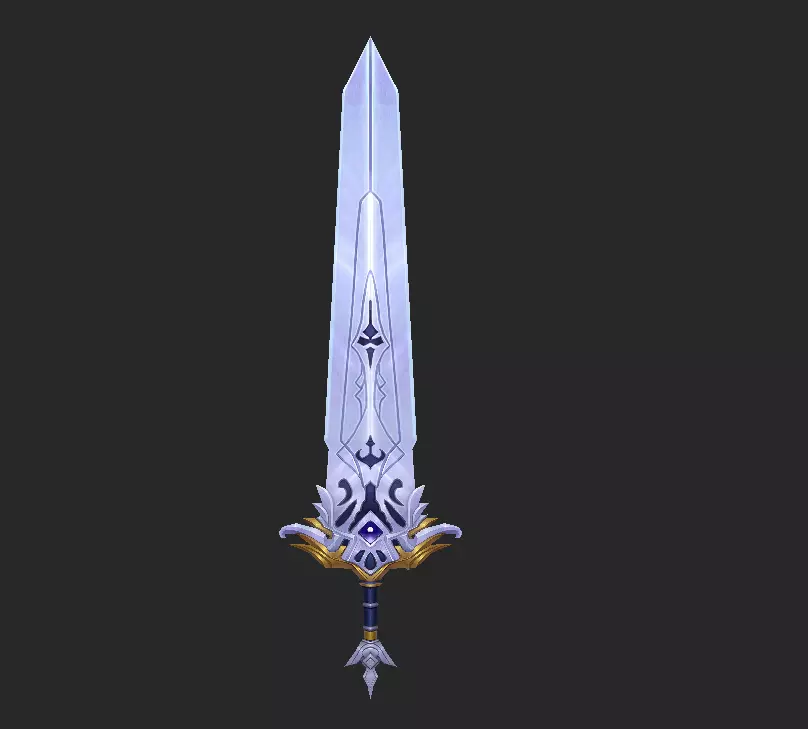 Light Divine Swords of the Archangel Low-poly 3D model_1