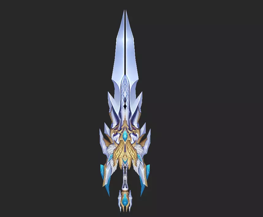 Light Divine Swords of the Archangel Low-poly 3D model_7