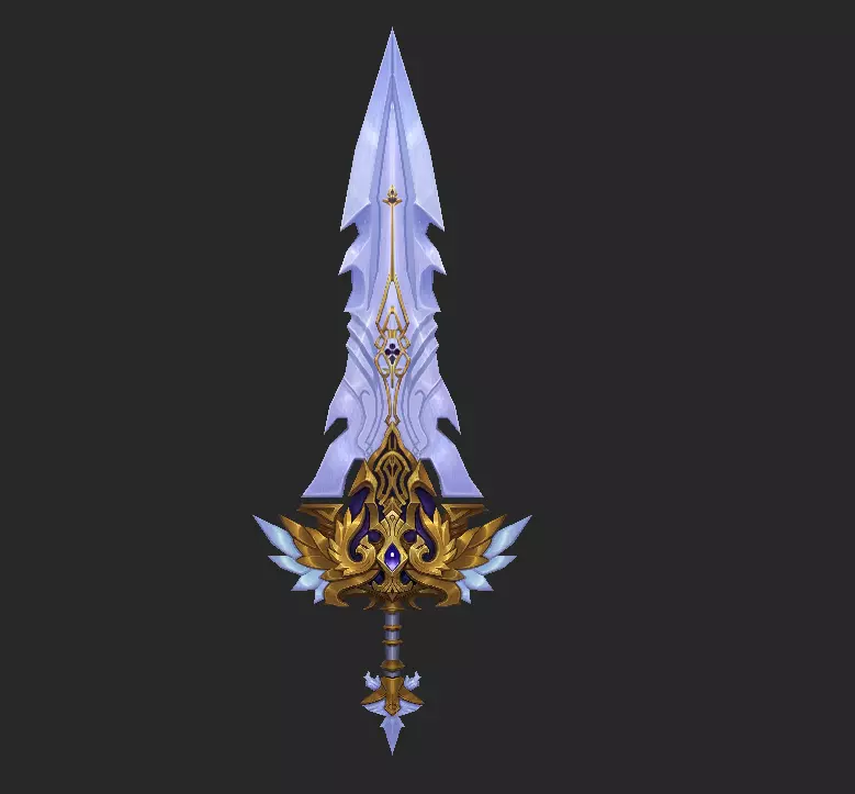 Light Divine Swords of the Archangel Low-poly 3D model_5