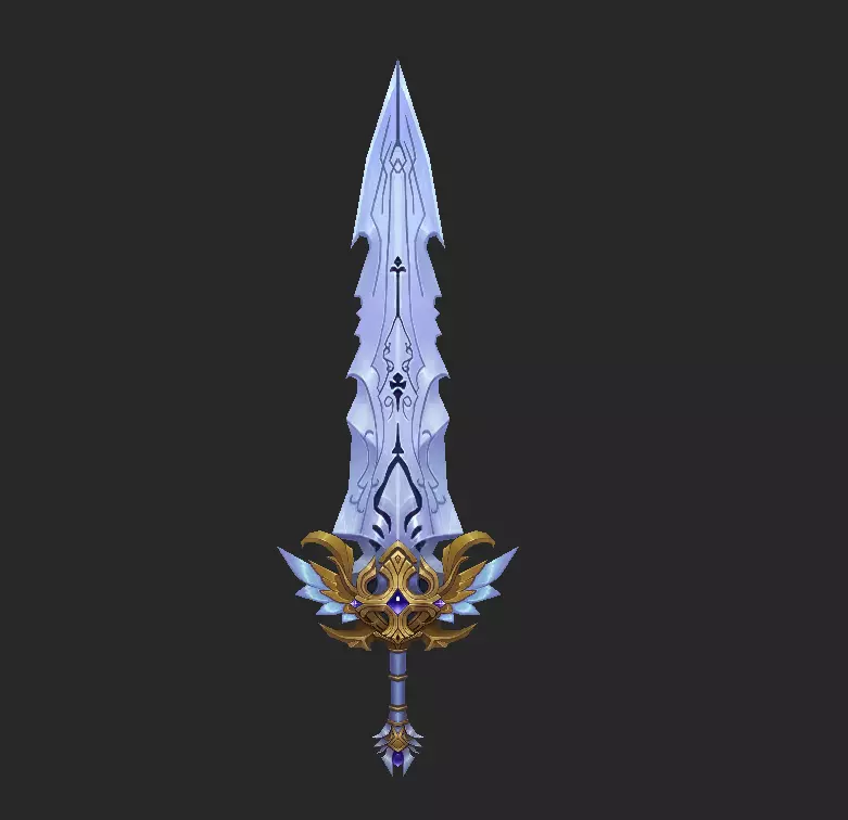 Light Divine Swords of the Archangel Low-poly 3D model_4