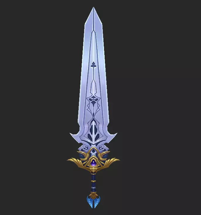Light Divine Swords of the Archangel Low-poly 3D model_2