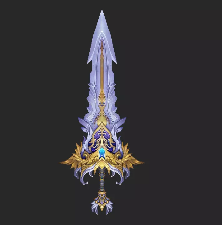 Light Divine Swords of the Archangel Low-poly 3D model_6