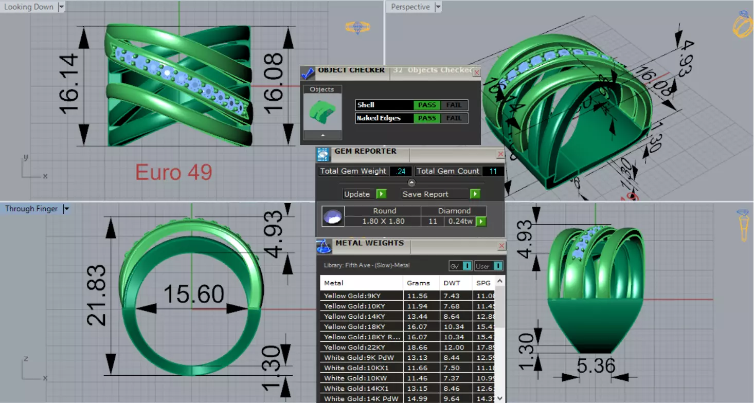 luxury Two-tone Gold stl 3dm Ring Model jr00217 3D print model