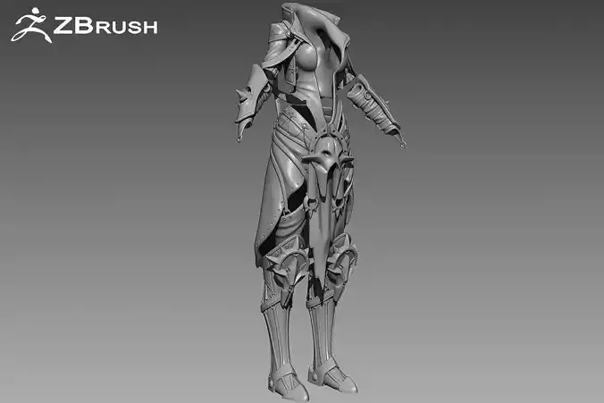 Zbrush Female Armor 3D model