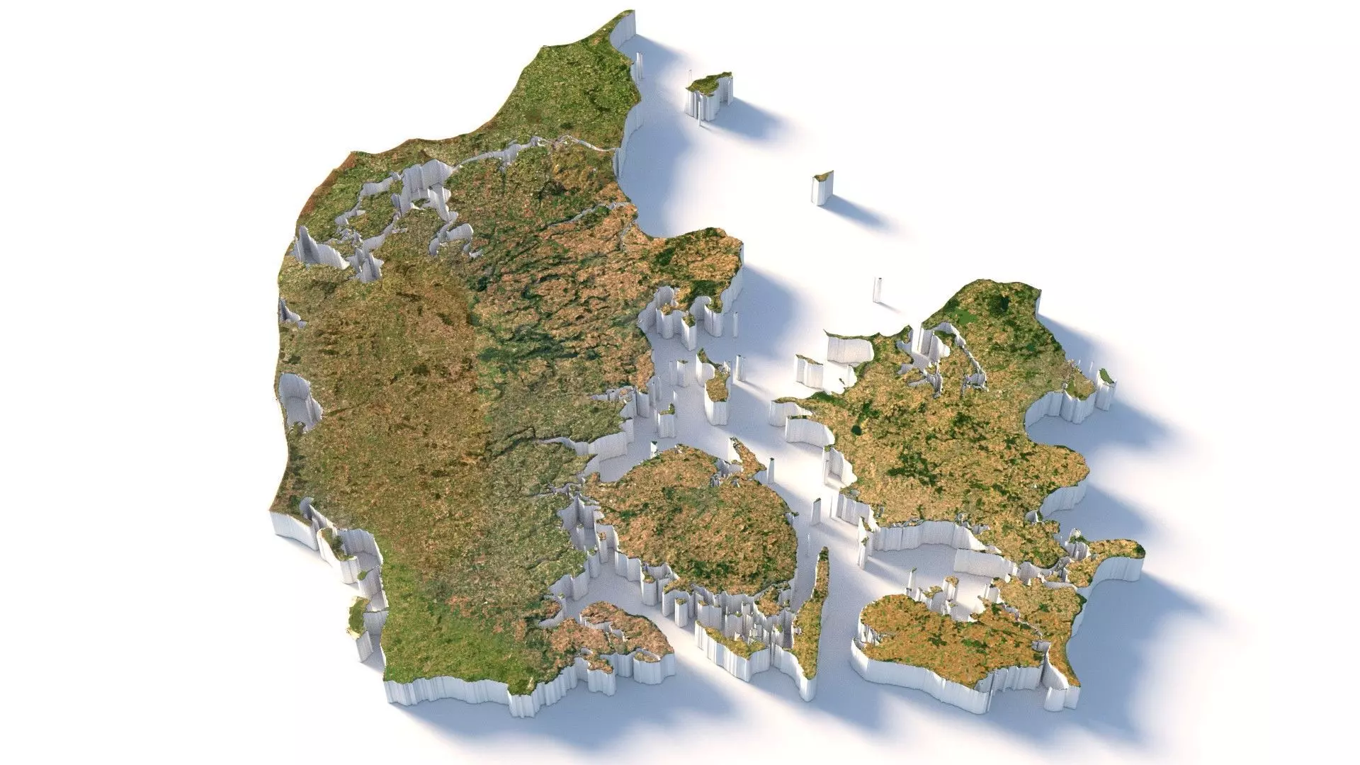Denmark Country Terrain 3D model