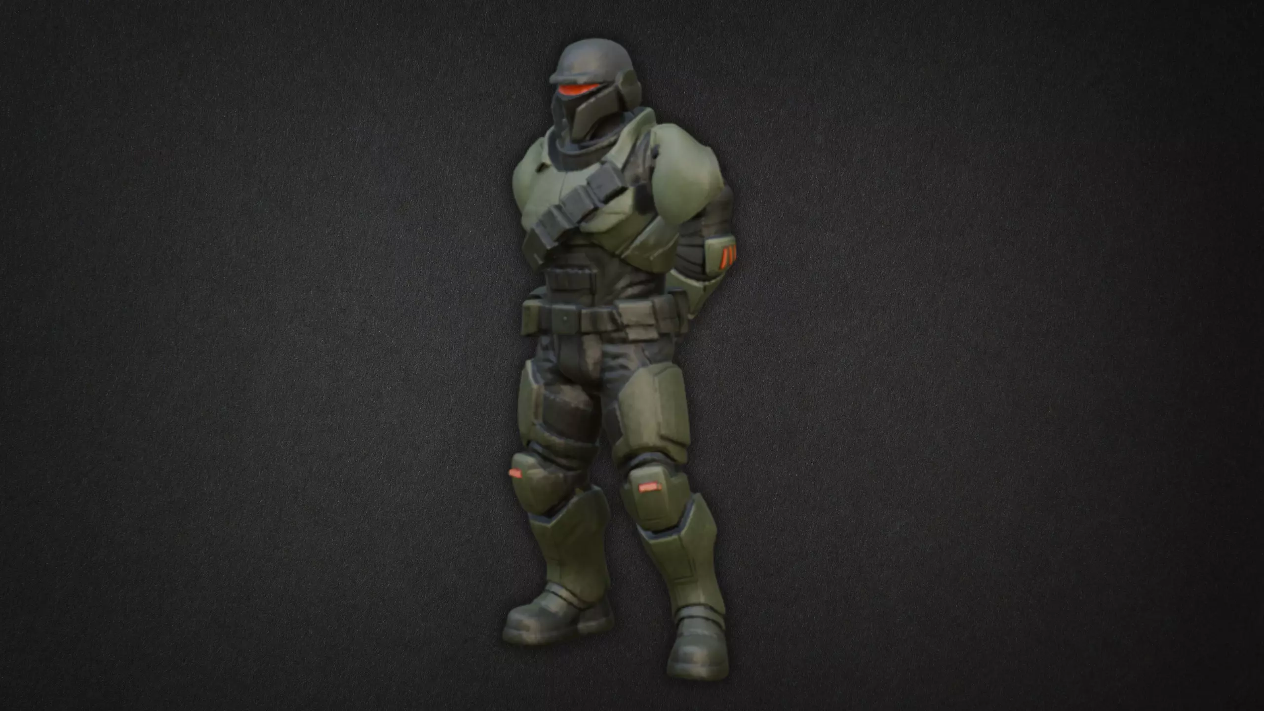 Space Marine Commando Model Low-poly 3D model_10