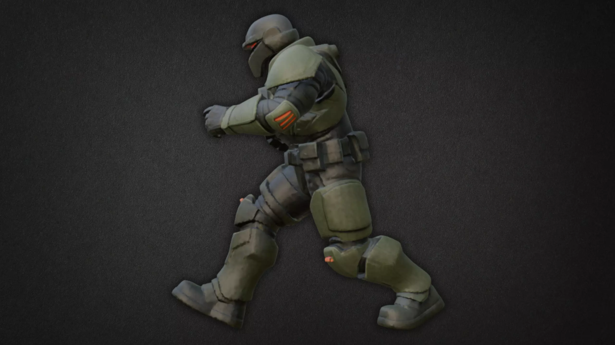 Space Marine Commando Model Low-poly 3D model_8
