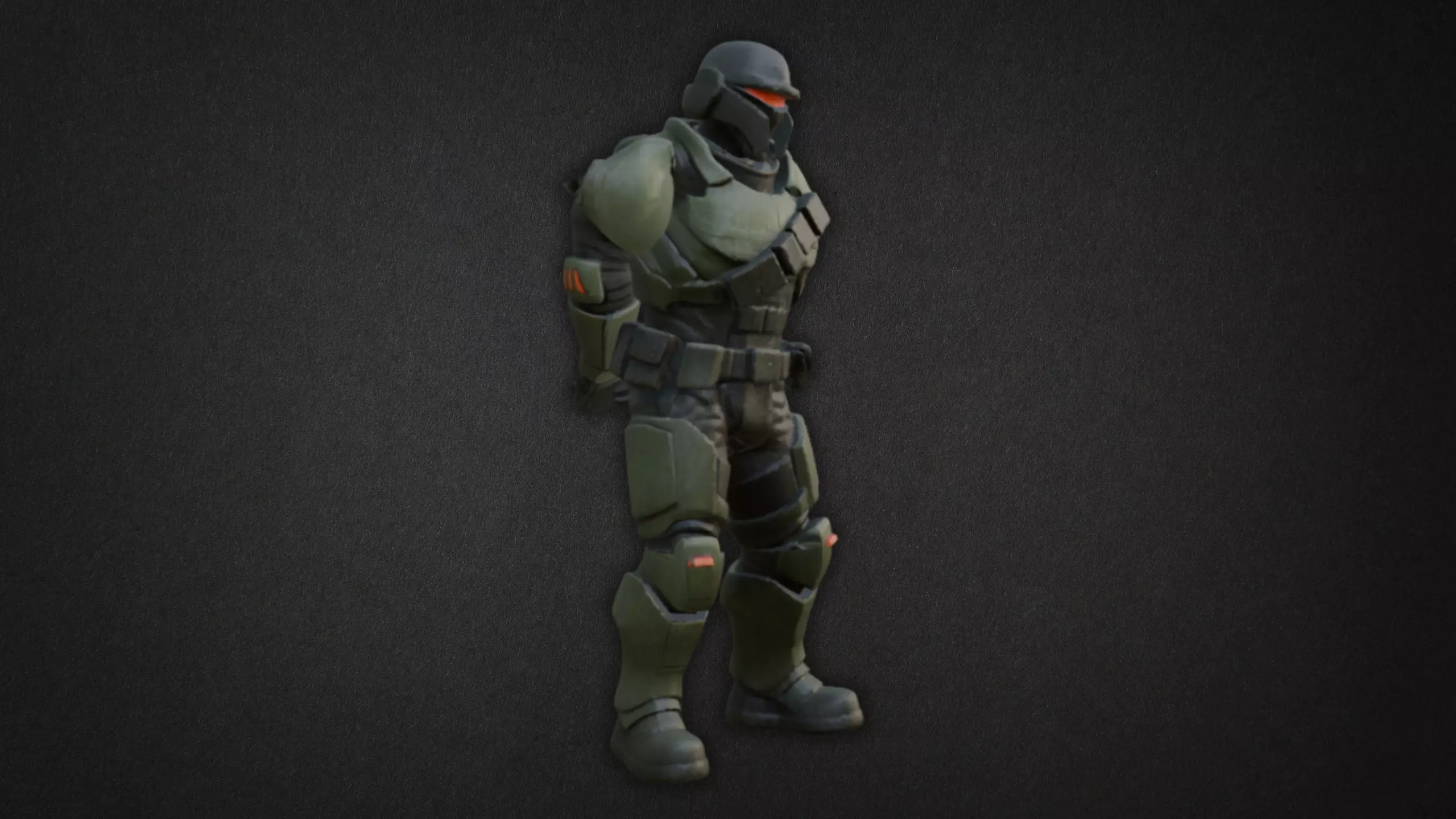 Space Marine Commando Model Low-poly 3D model_9