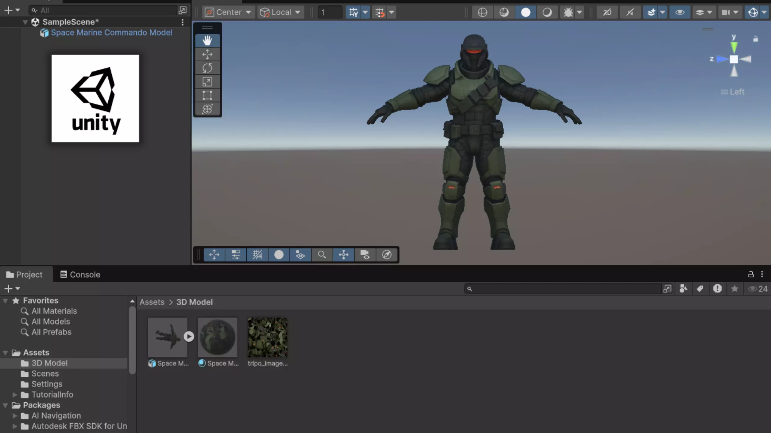 Space Marine Commando Model Low-poly 3D model_17