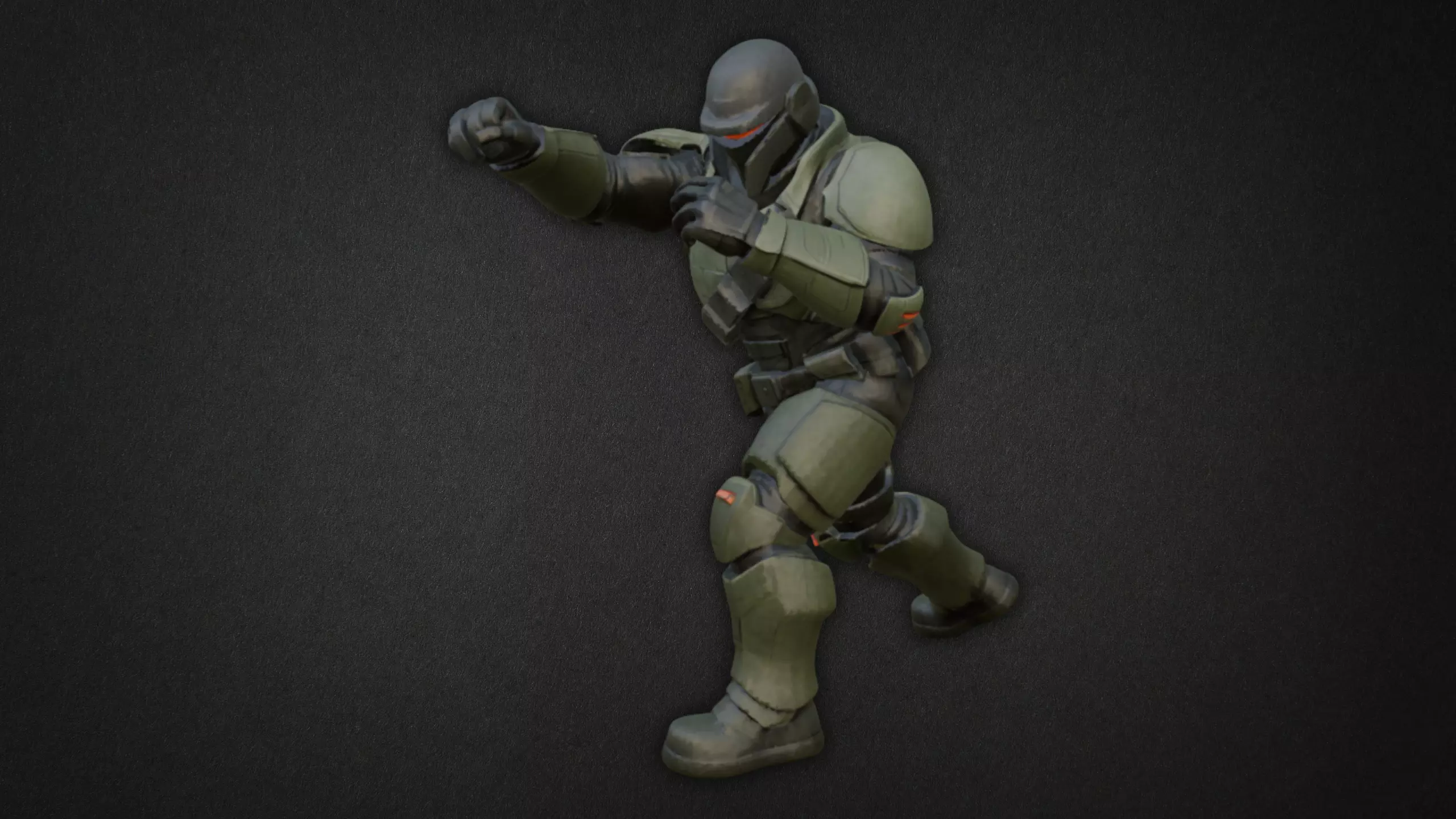 Space Marine Commando Model Low-poly 3D model_3