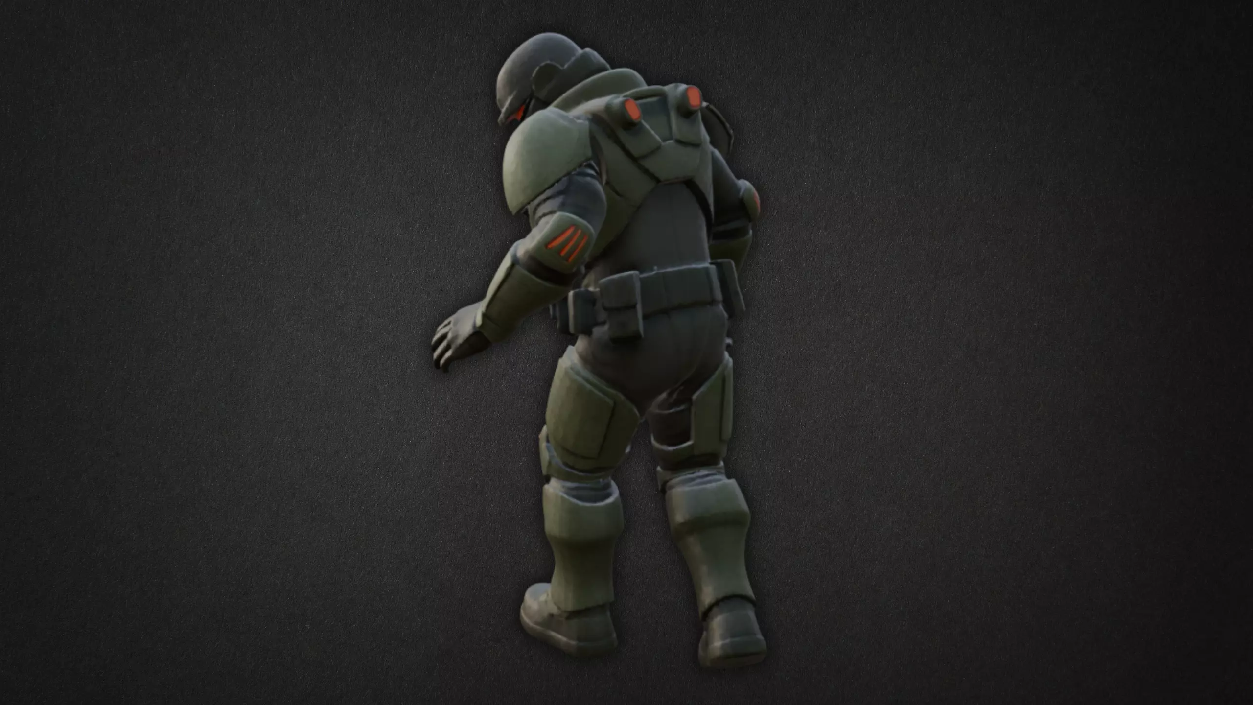 Space Marine Commando Model Low-poly 3D model_6